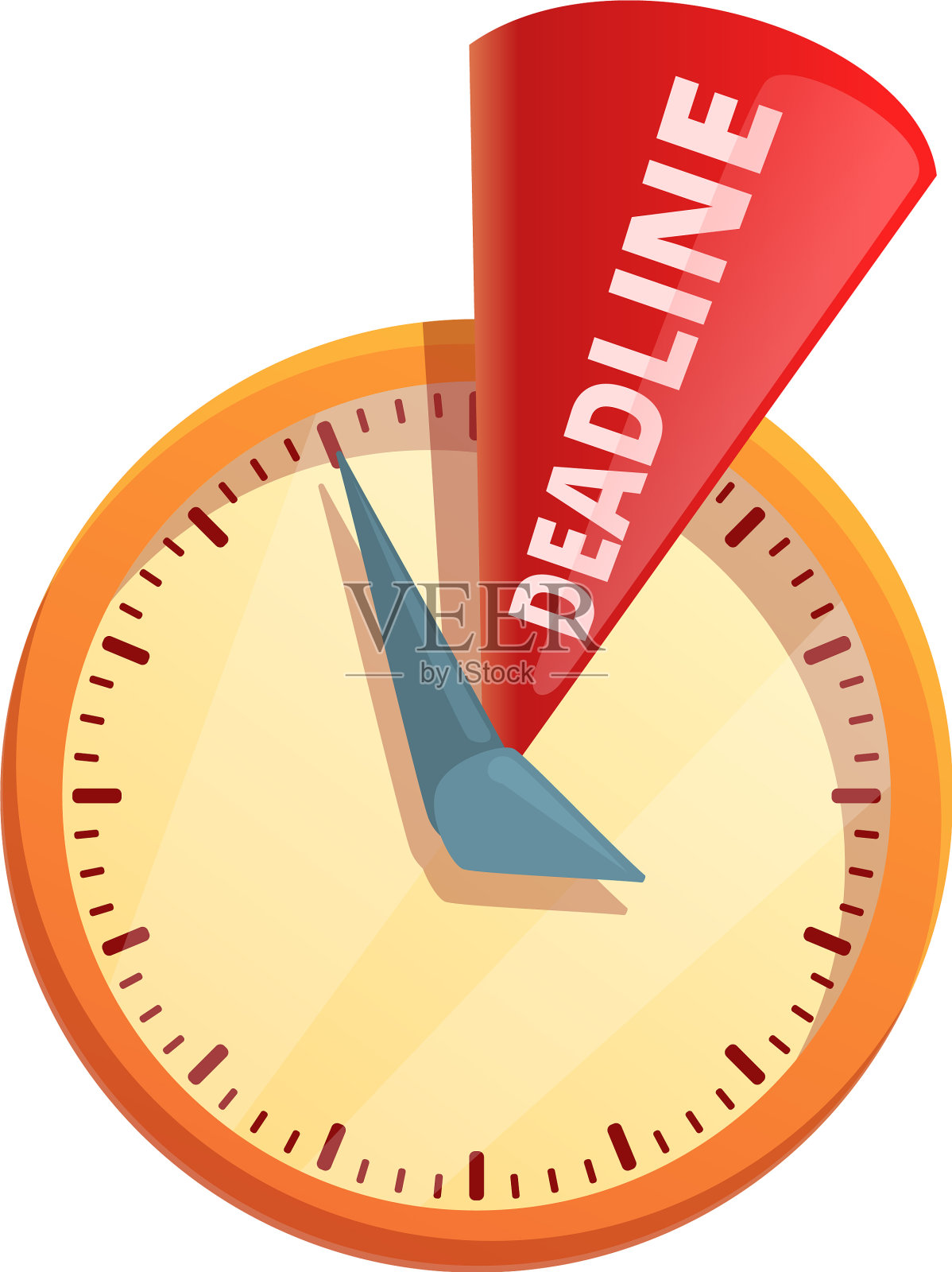 截止时间图标卡通风格设计元素图片