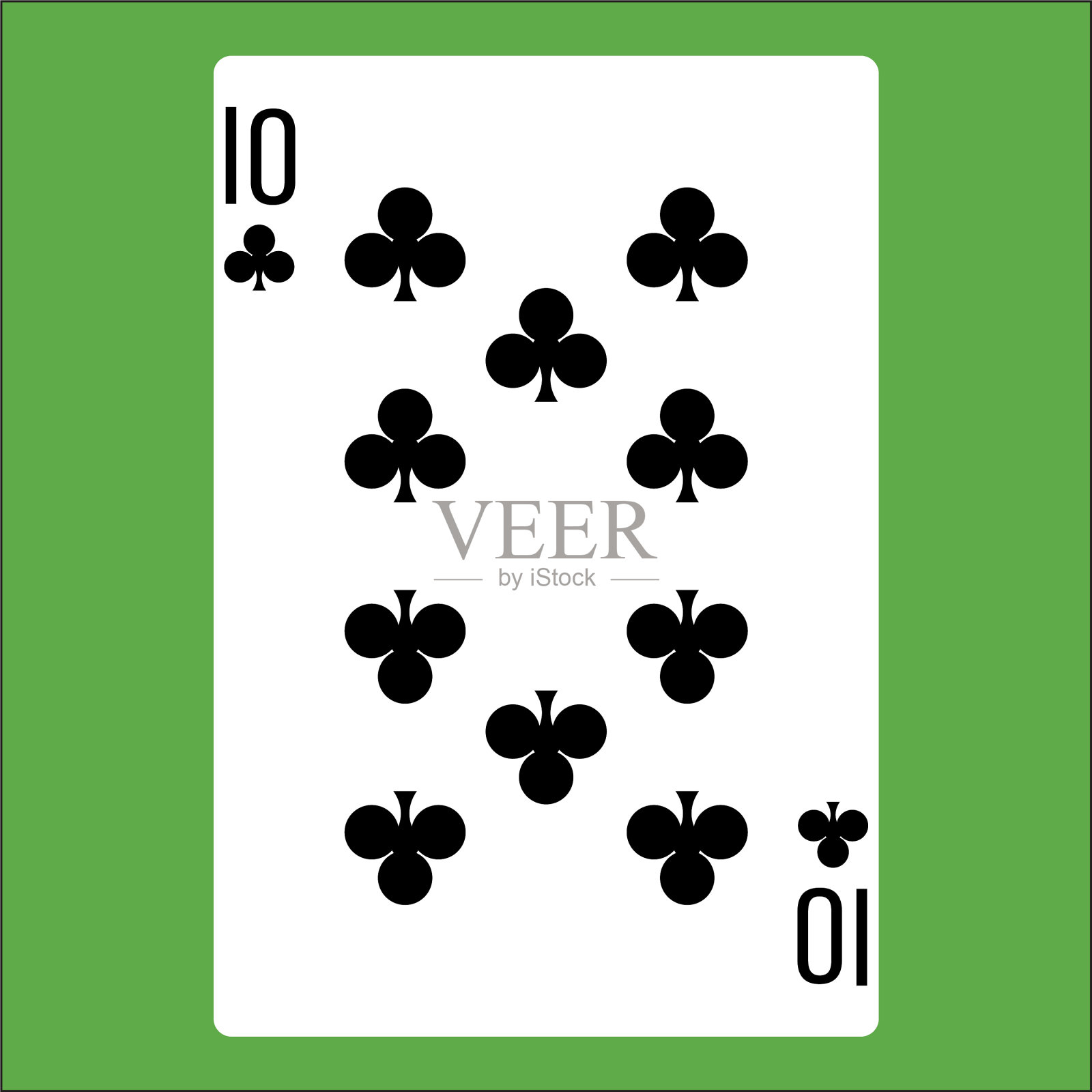 十张梅花牌插画图片素材