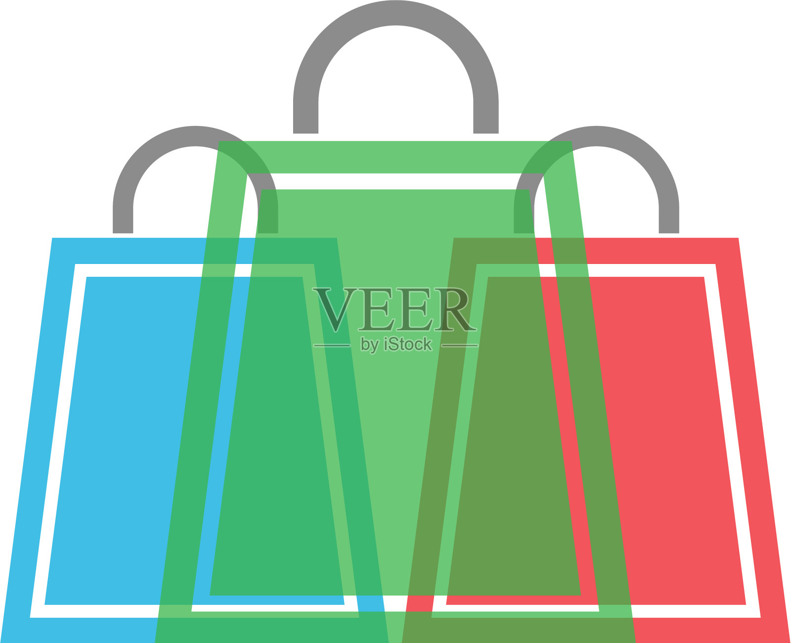 篮袋概念网上商店的标志图标设计元素图片