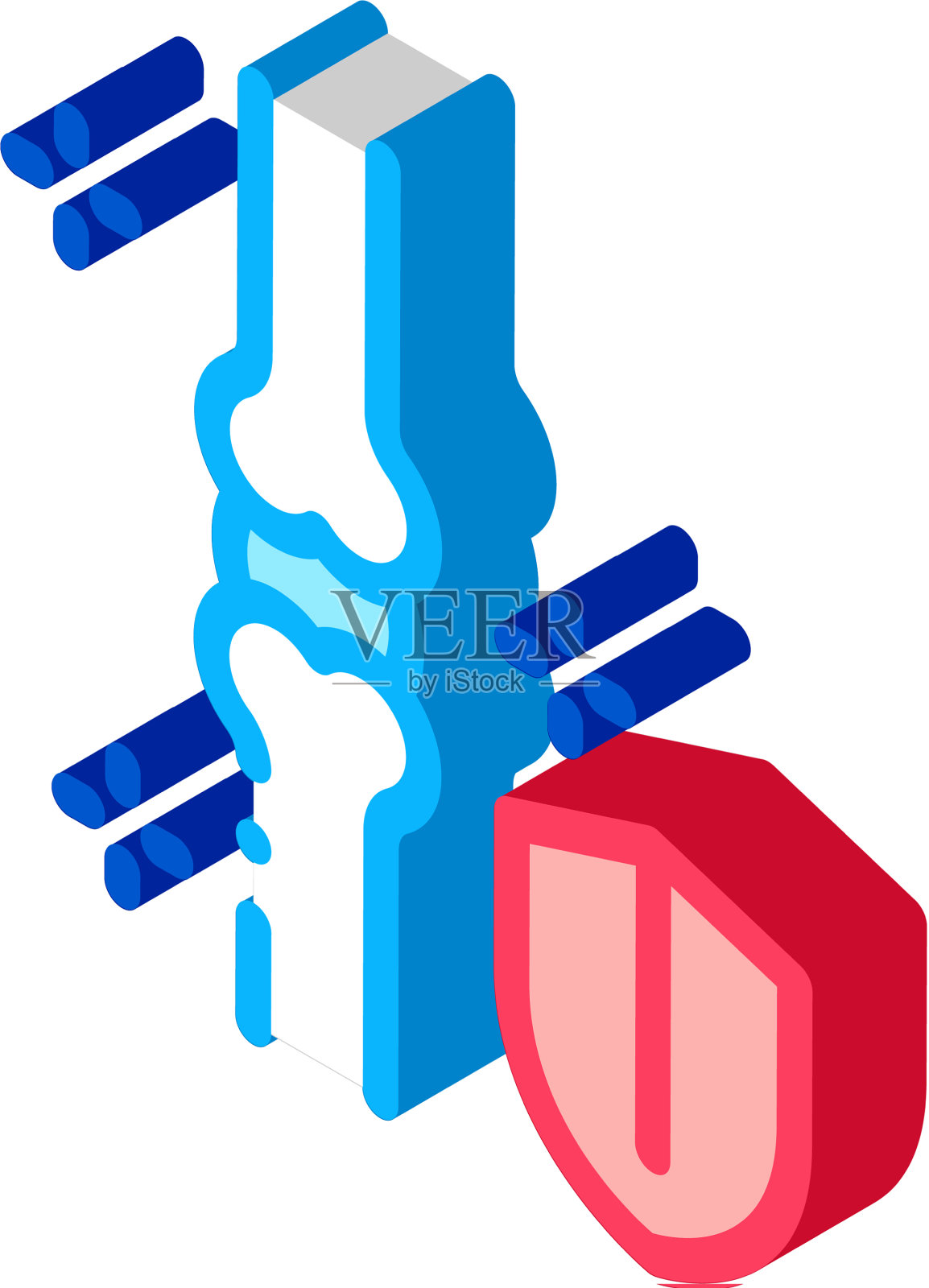 骨强化的等距图标设计元素图片