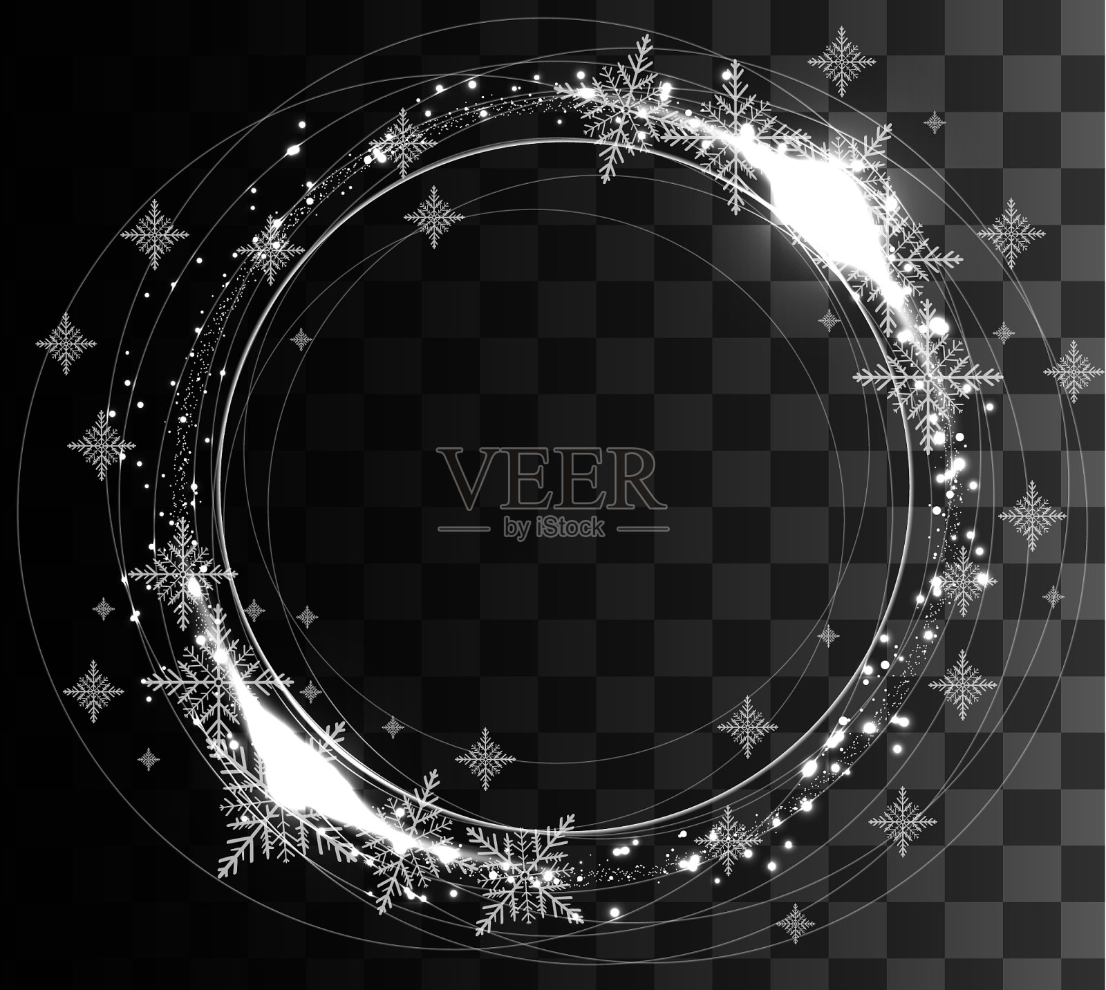 辉光孤立的白色透明效果透镜光晕设计元素图片