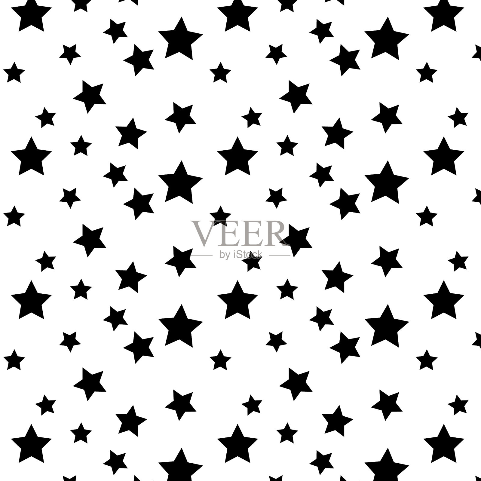 星形背景无缝黑色插画图片素材