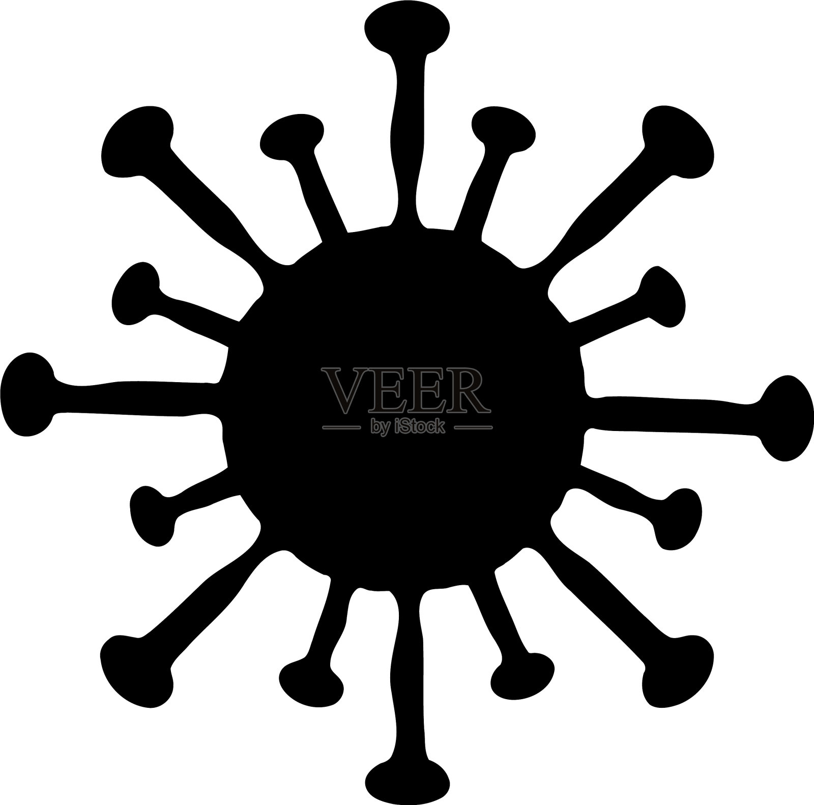 冠状病毒图标平图标素材