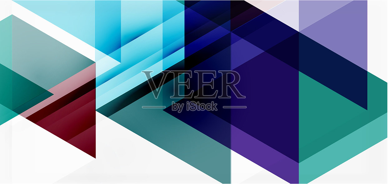 几何抽象背景马赛克三角形和插画图片素材