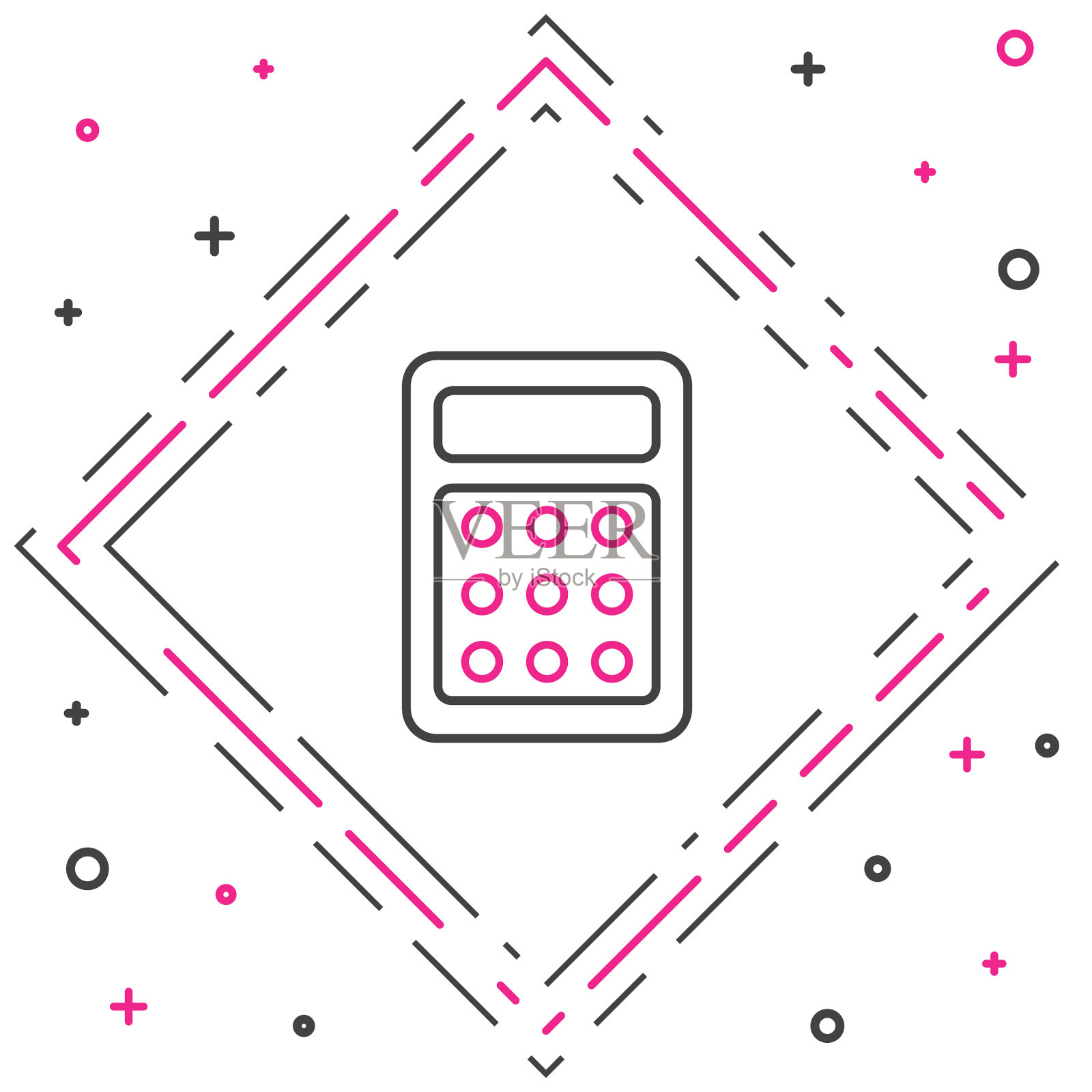 行计算器图标孤立在白色背景插画图片素材