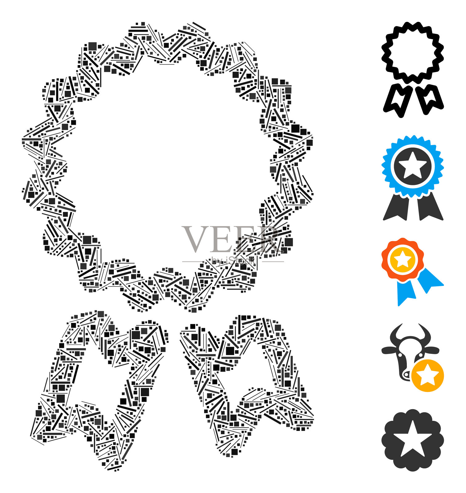 Dash拼贴奖图标插画图片素材