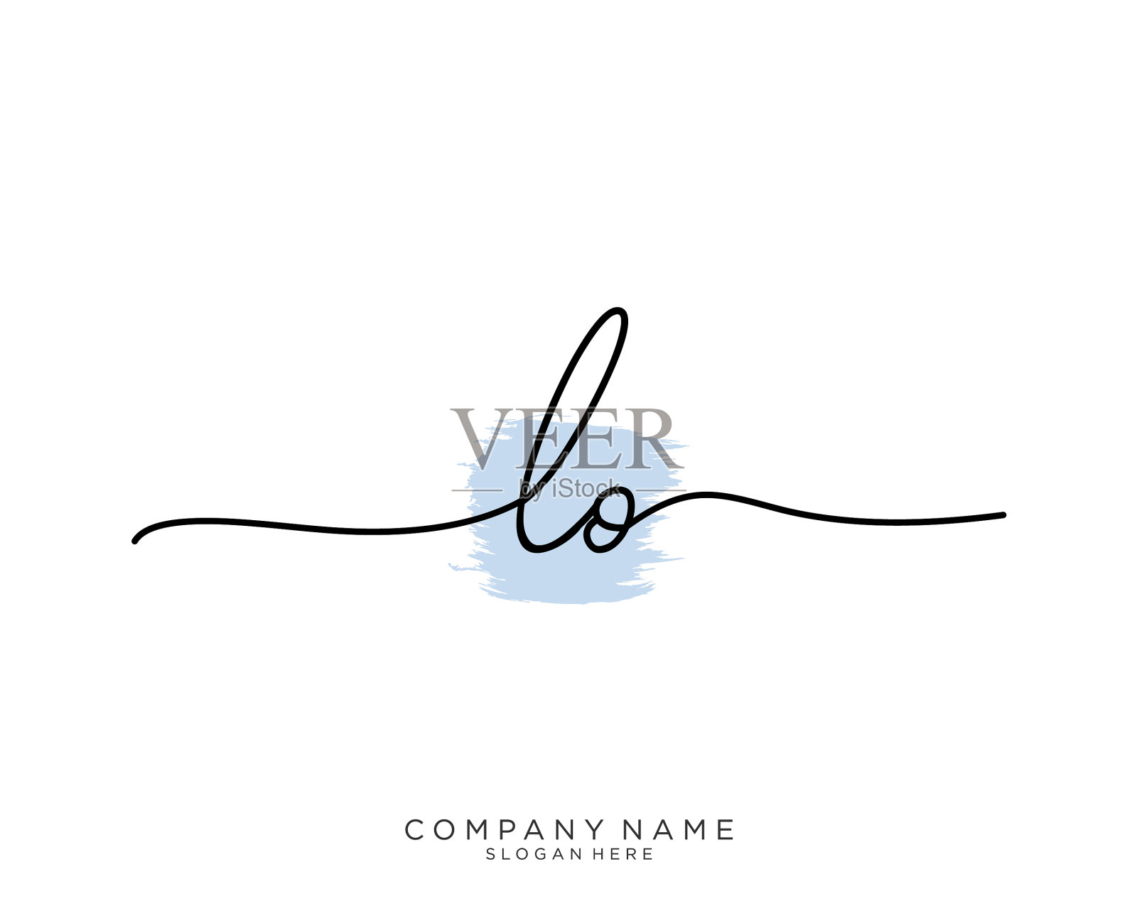 Lo初始手写标识设计插画图片素材