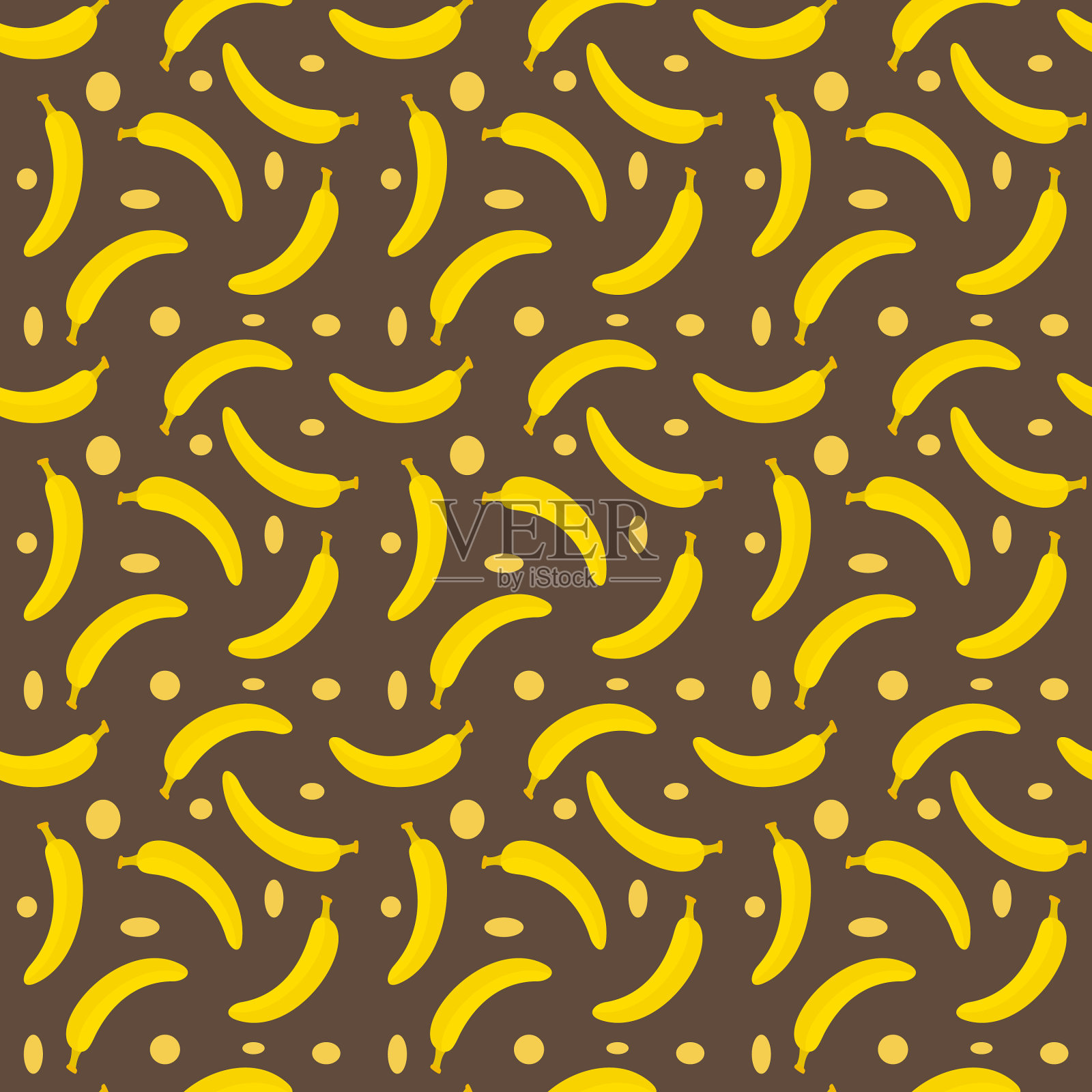 无缝图案巧克力香蕉插画图片素材