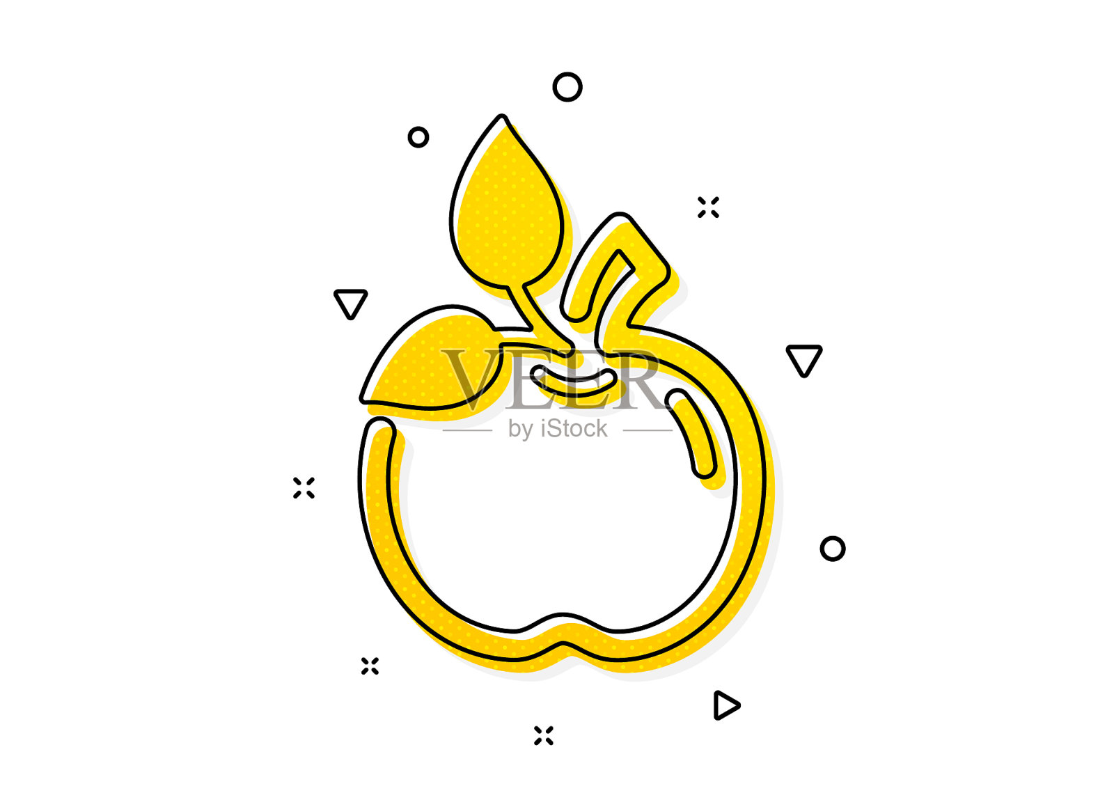 生态食品图标，有机测试标志，公平交易插画图片素材