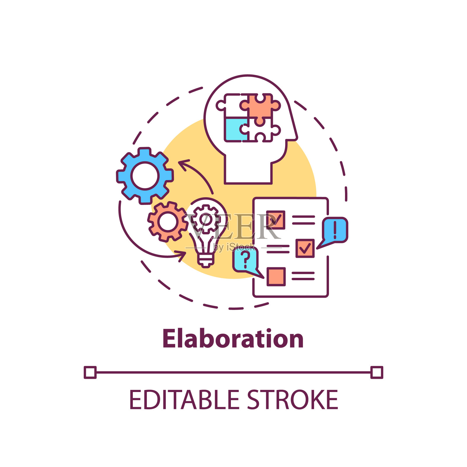 细化概念图标插画图片素材