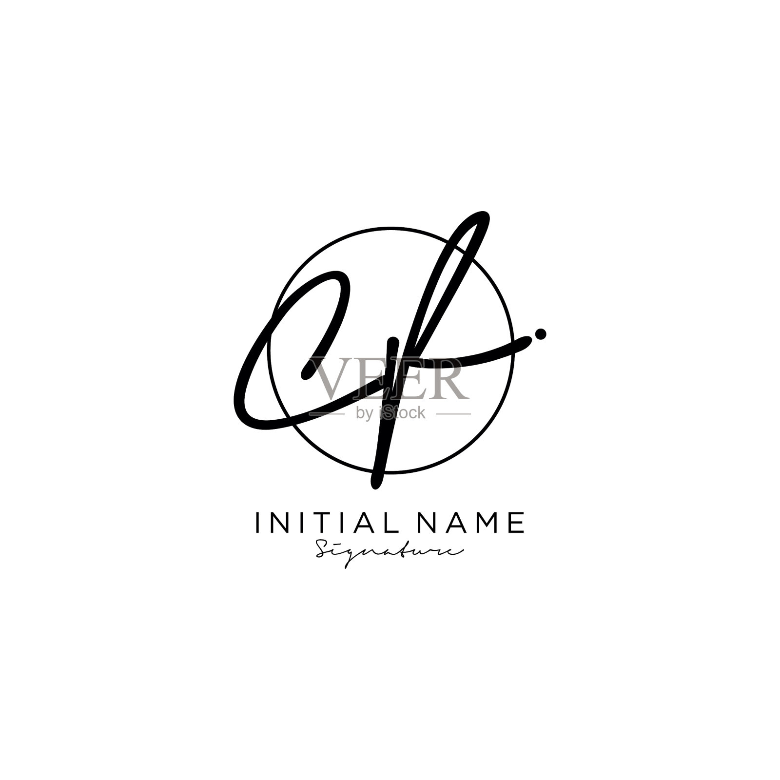 Cf初始手写标识设计设计元素图片