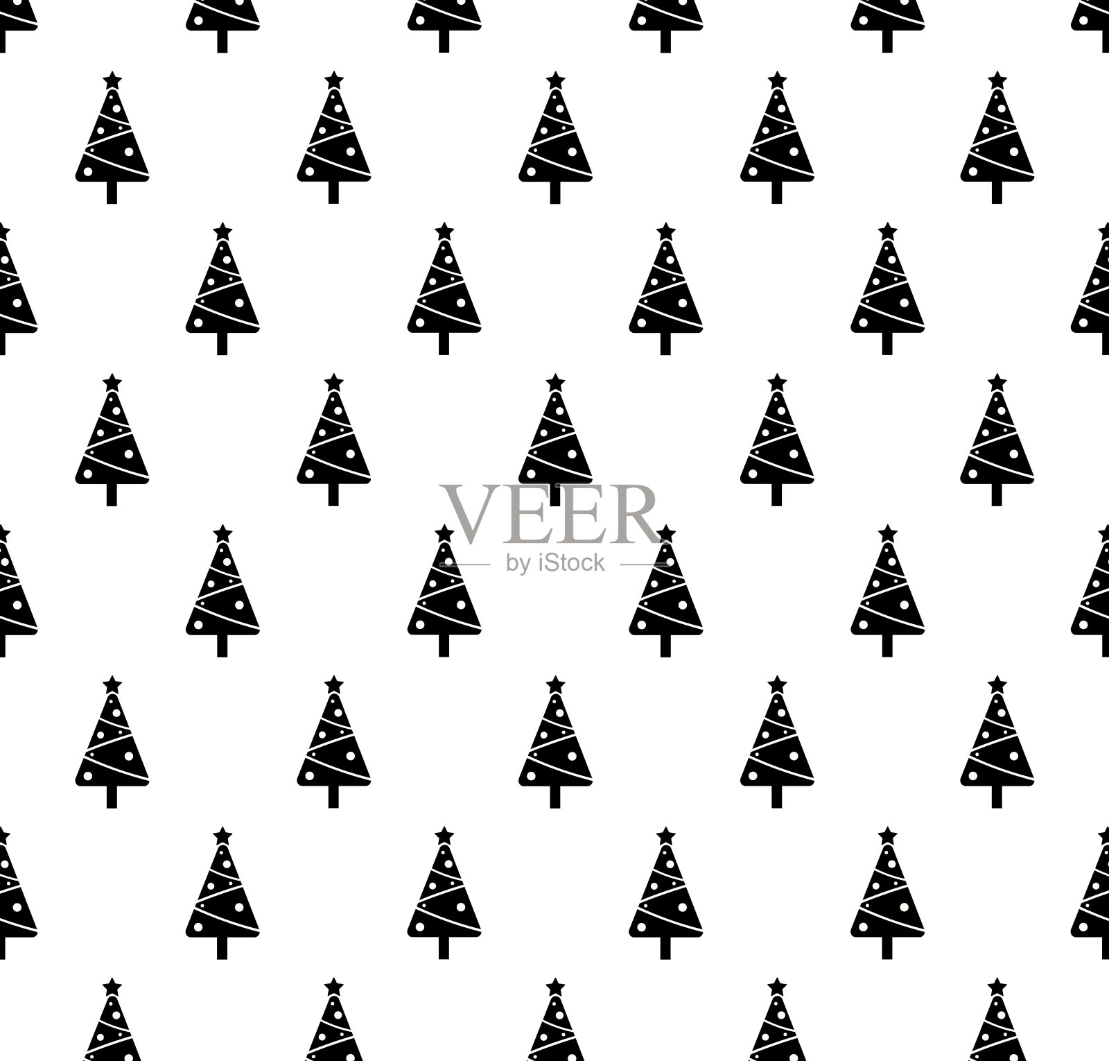 黑白圣诞图案或插图插画图片素材