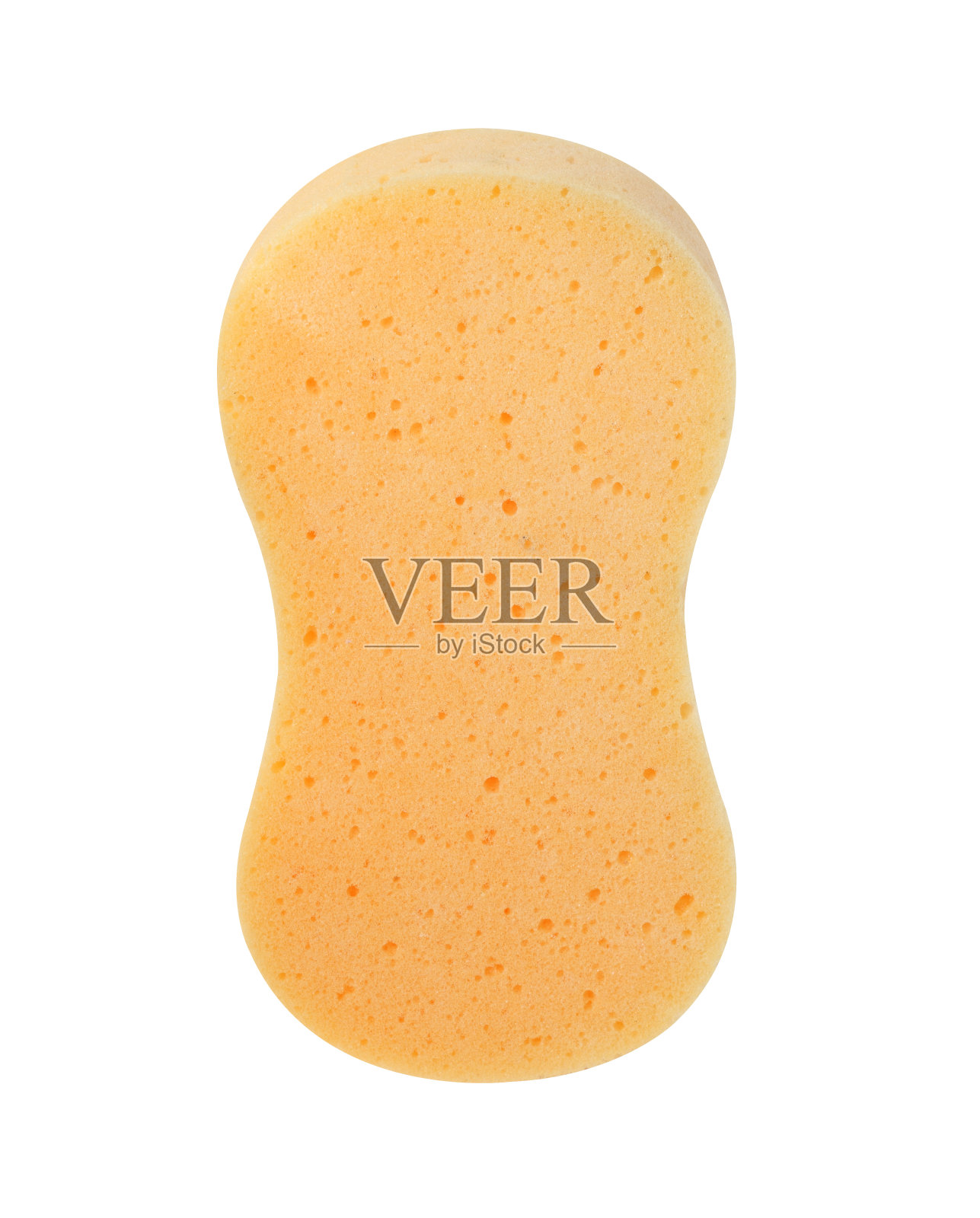 黄色海绵孤立在白色背景上照片摄影图片