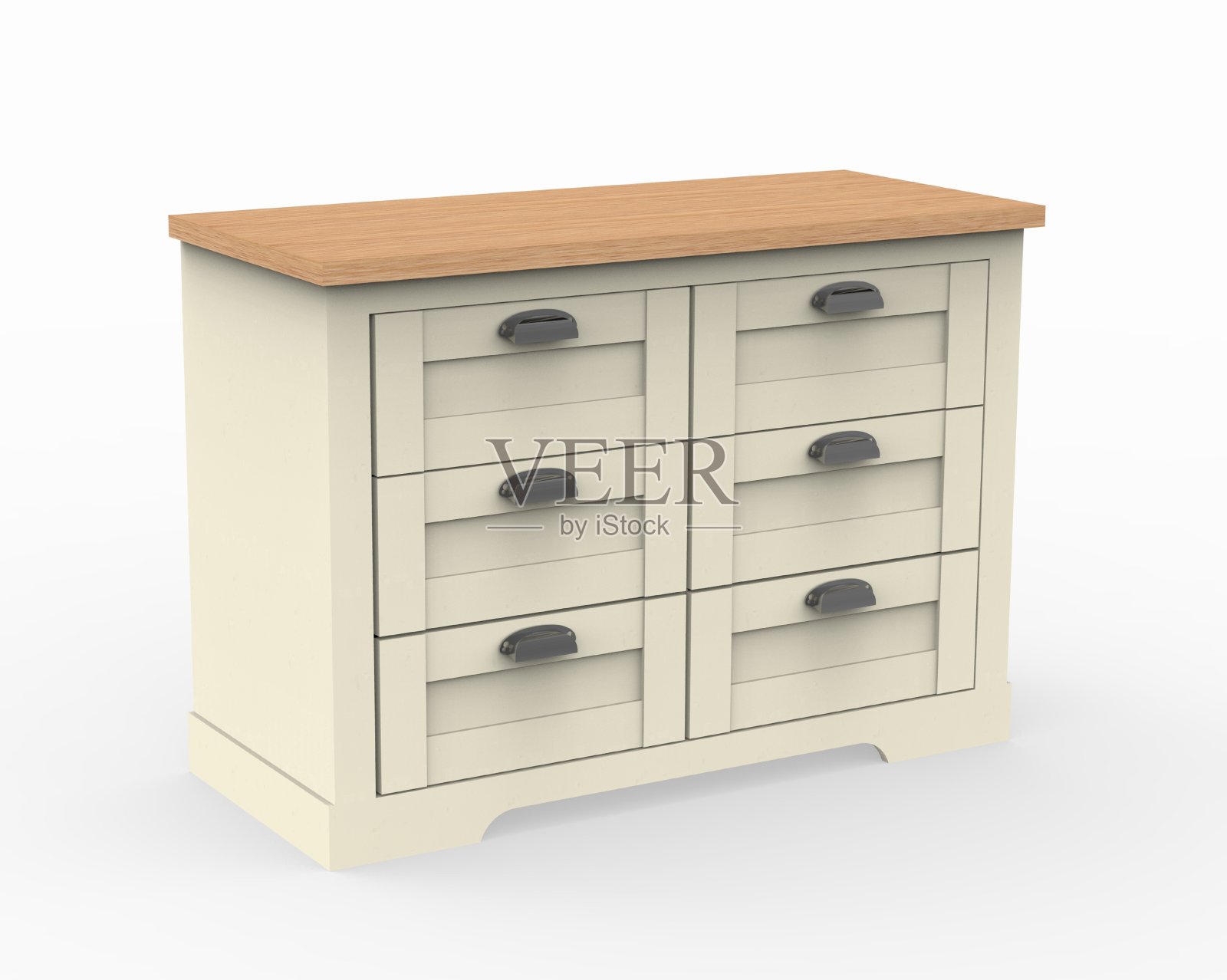 渲染三维橱柜，边板，咖啡桌家具照片摄影图片