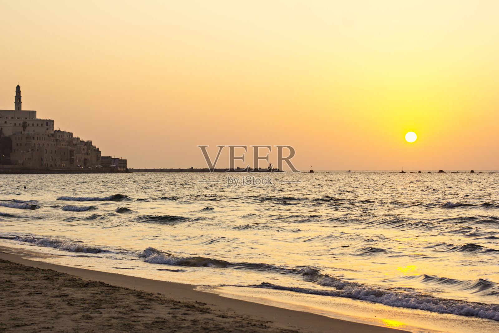 特拉维夫堤岸，海滨区，以色列特拉维夫照片摄影图片