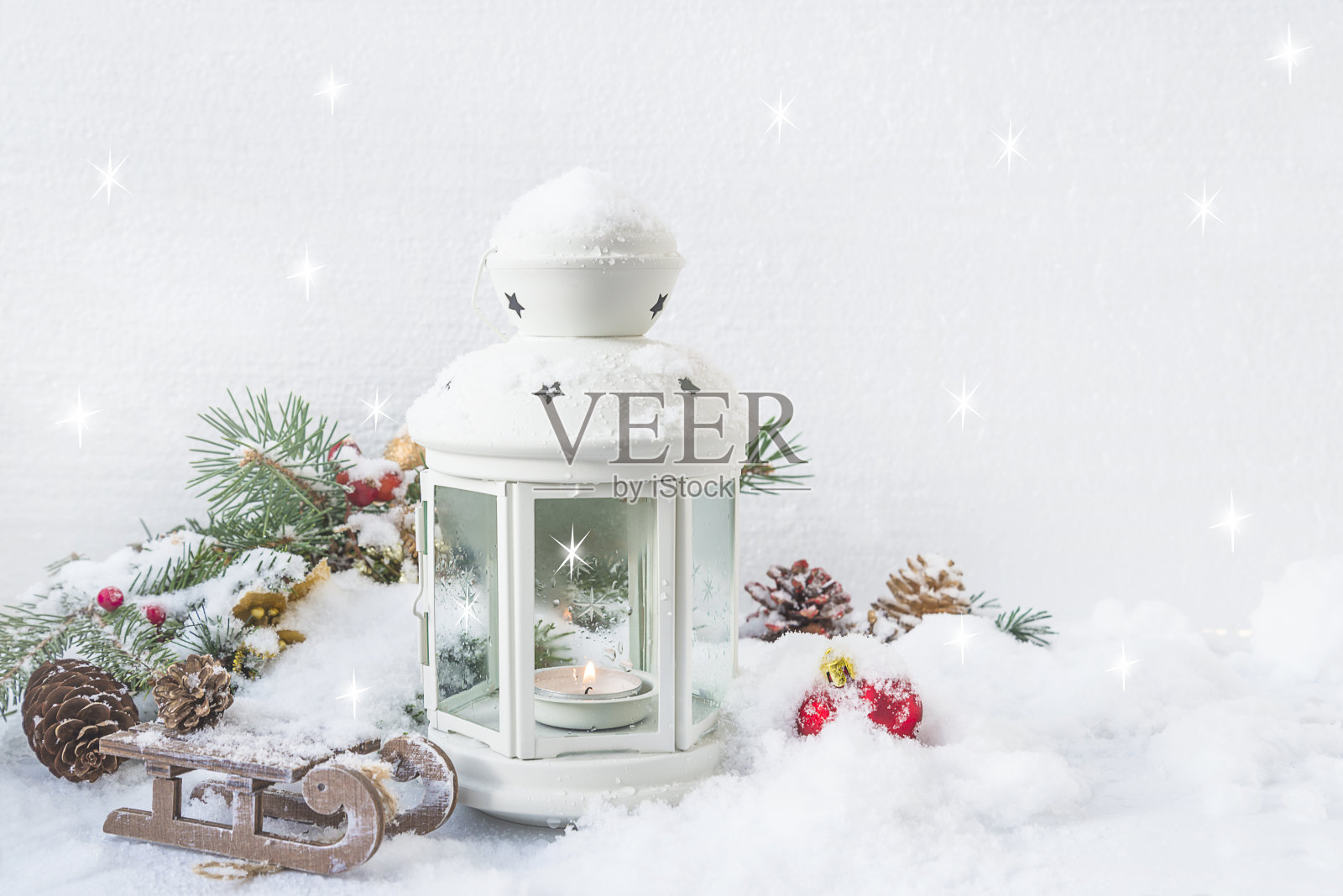 复古风格的美丽圣诞贺卡。照片摄影图片