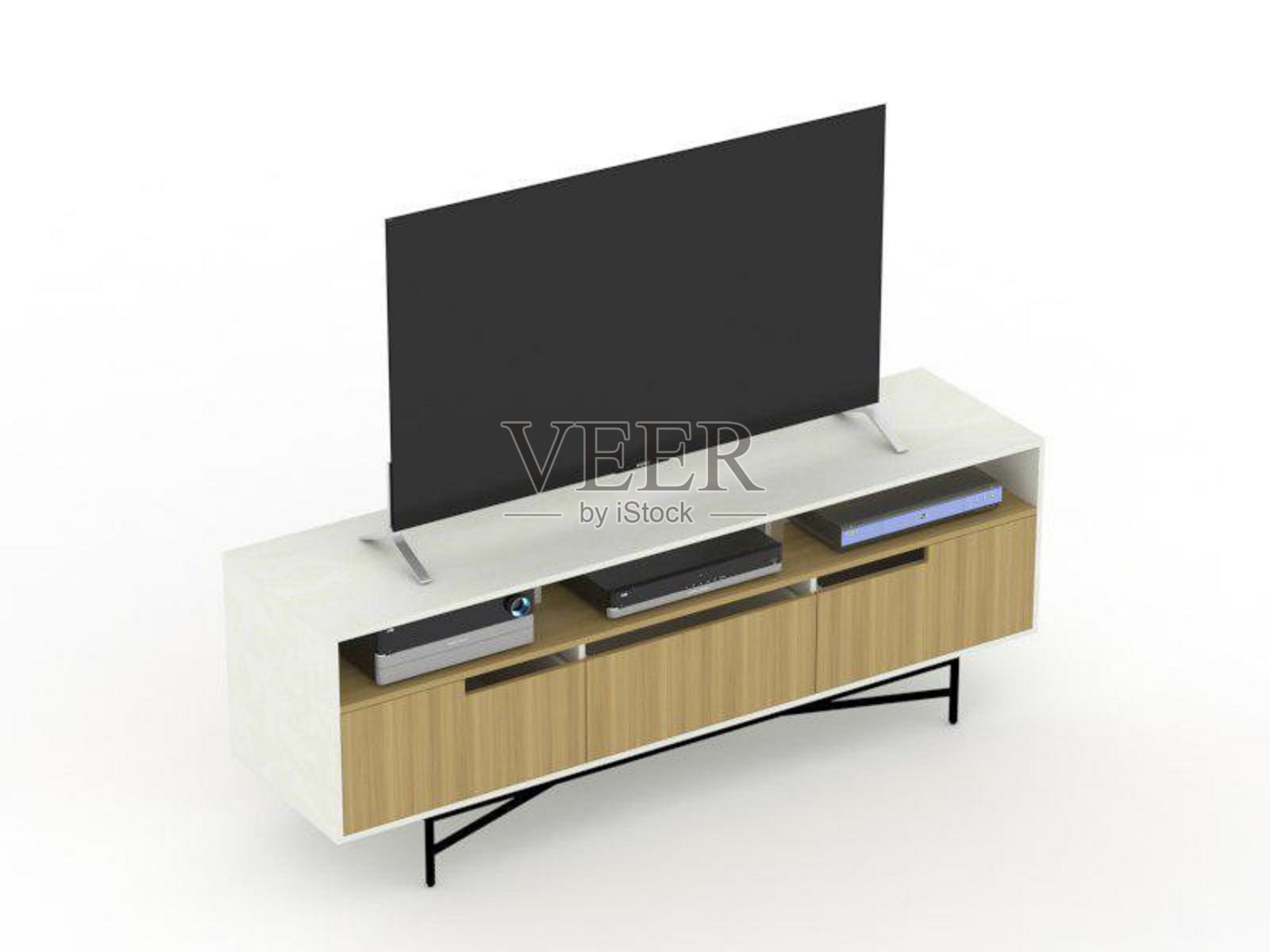 渲染三维电视架，电视板家具照片摄影图片