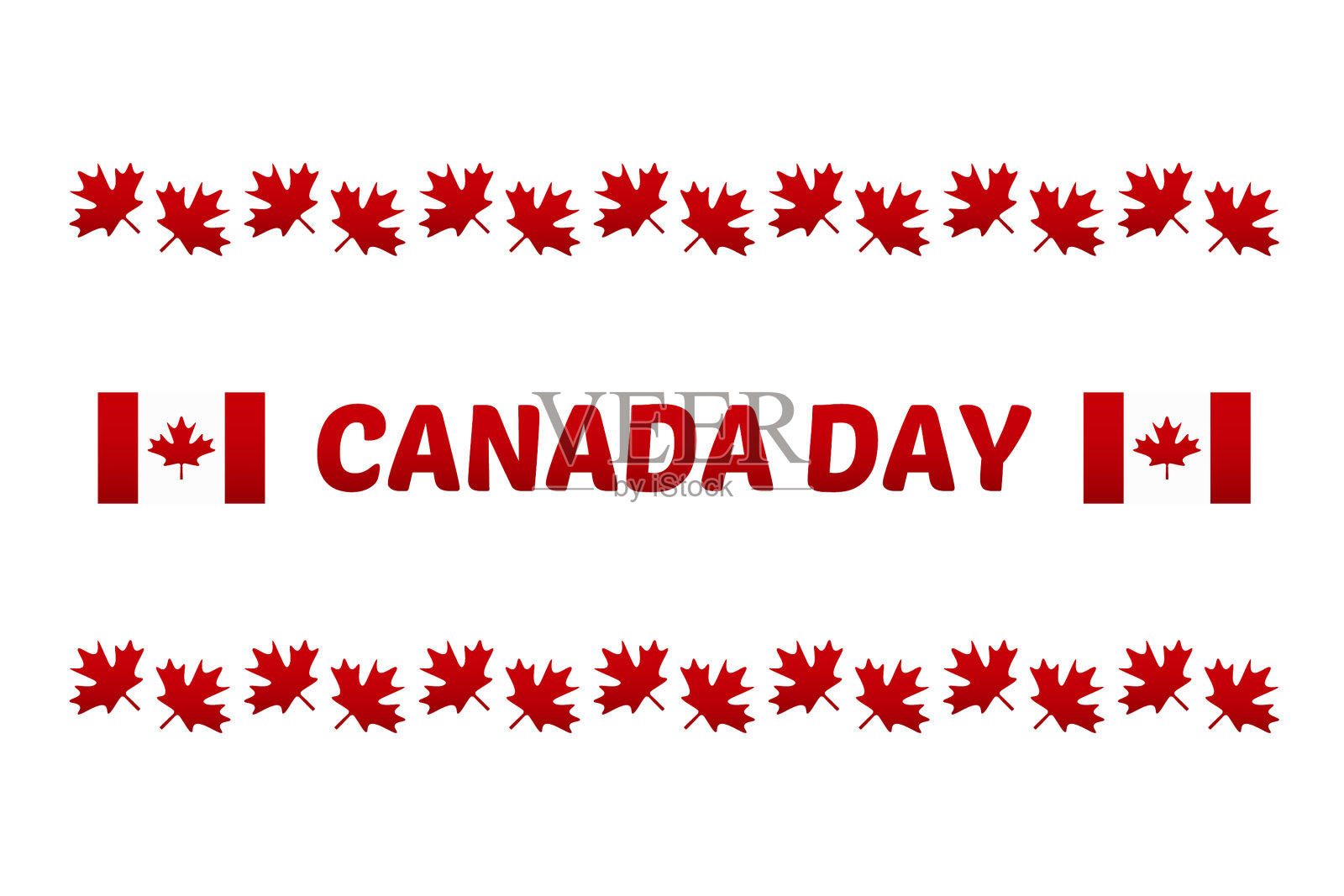 加拿大国庆日卡插画图片素材
