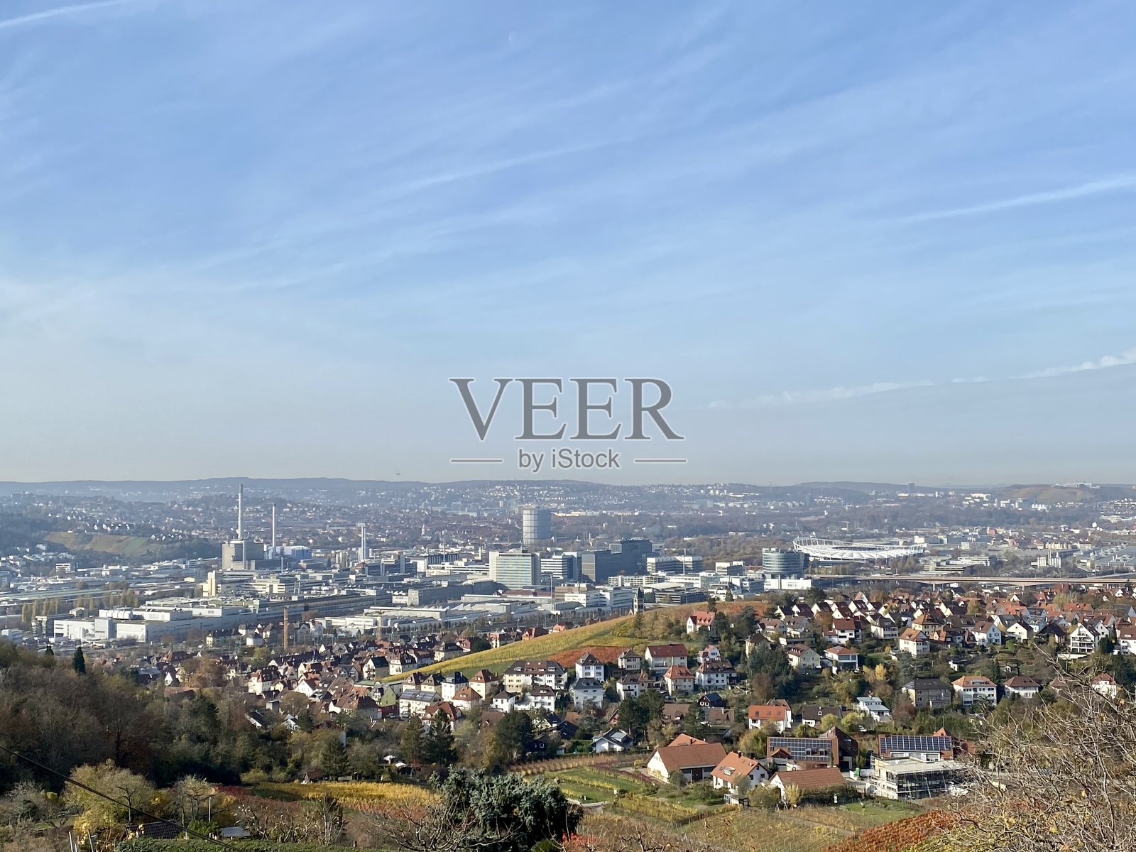 斯图加特全景，德国照片摄影图片