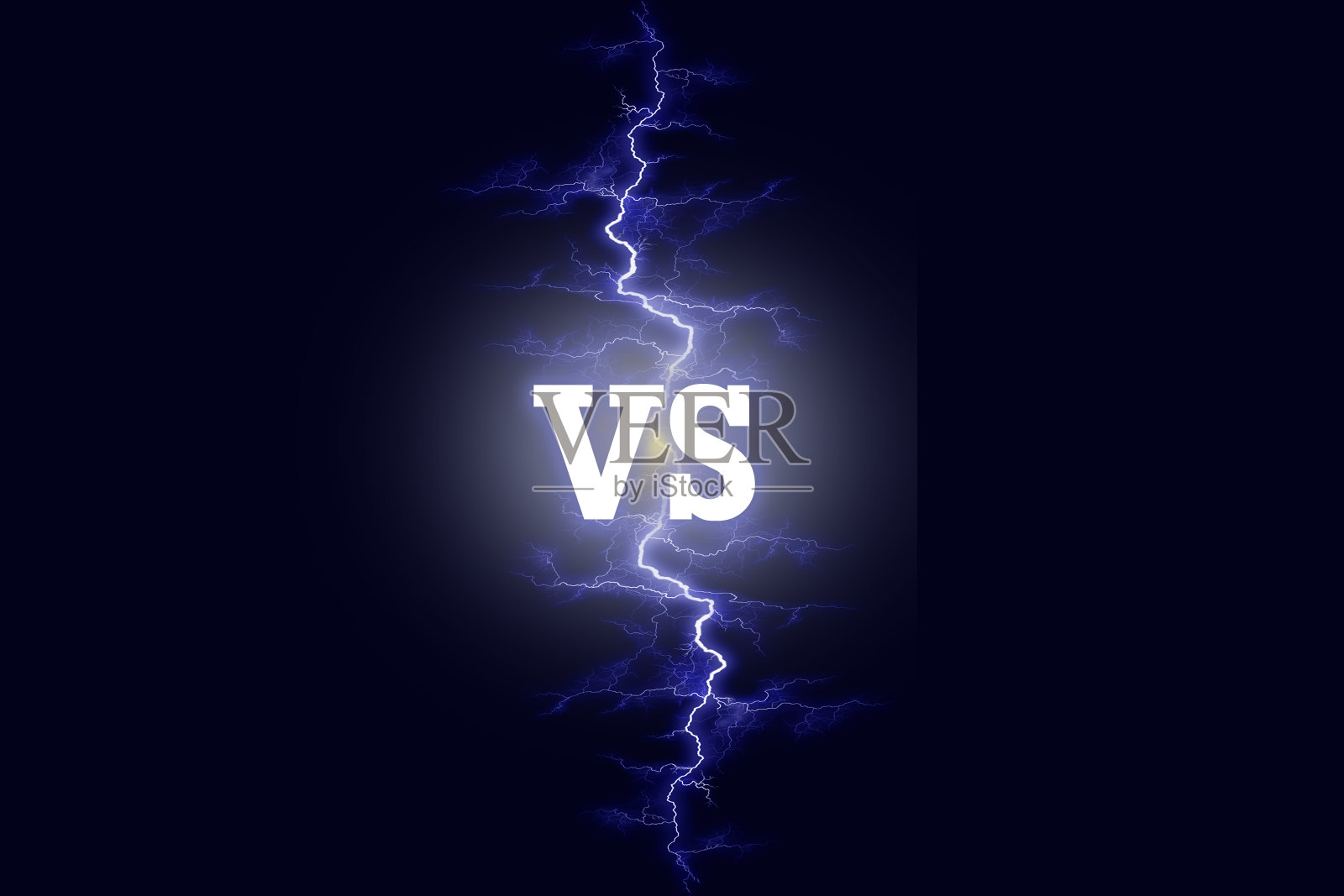 对比背景，闪电闪电在黑暗的背景。战斗比赛，游戏概念竞争插图插画图片素材