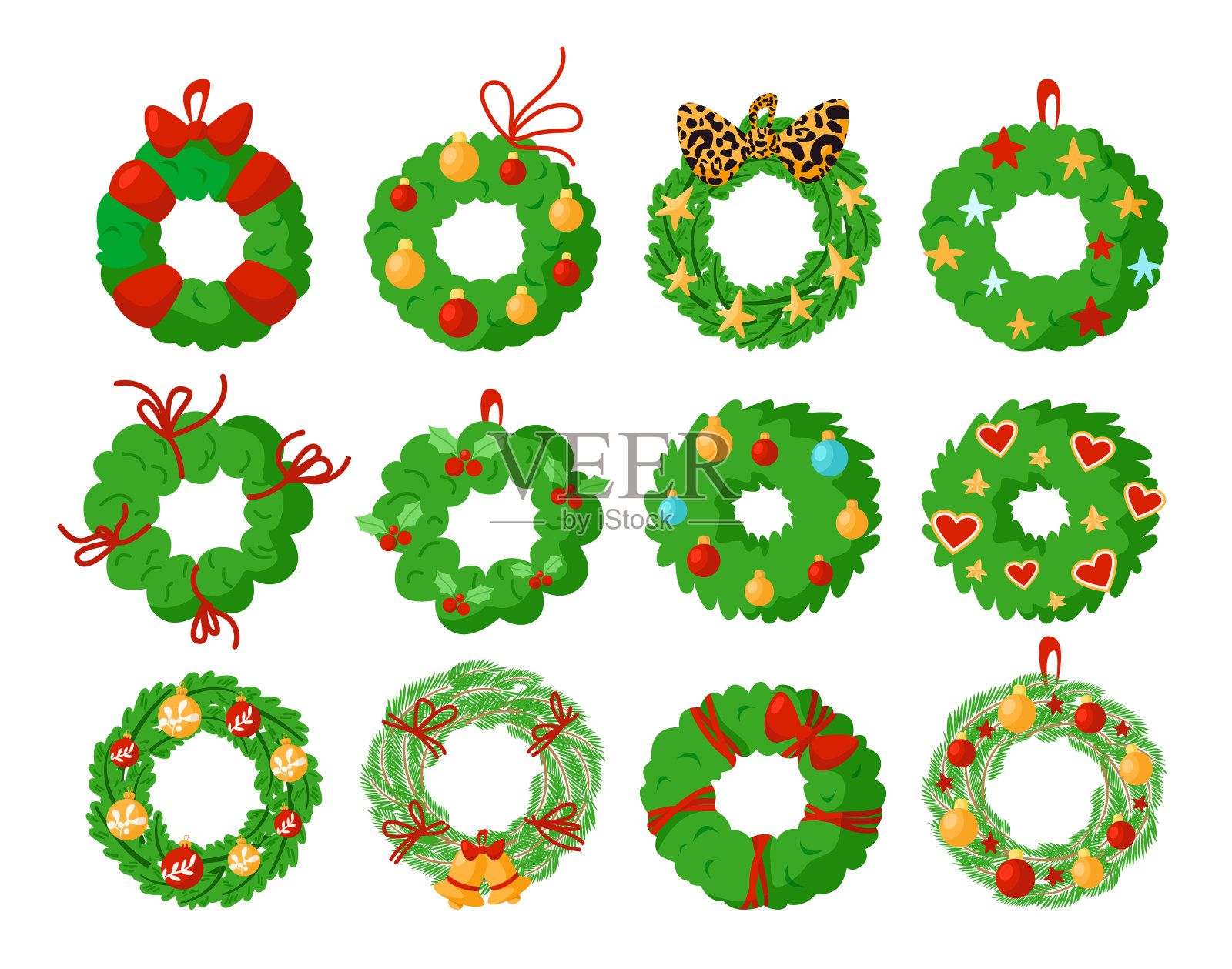 圣诞儿童卡通向量集插画图片素材