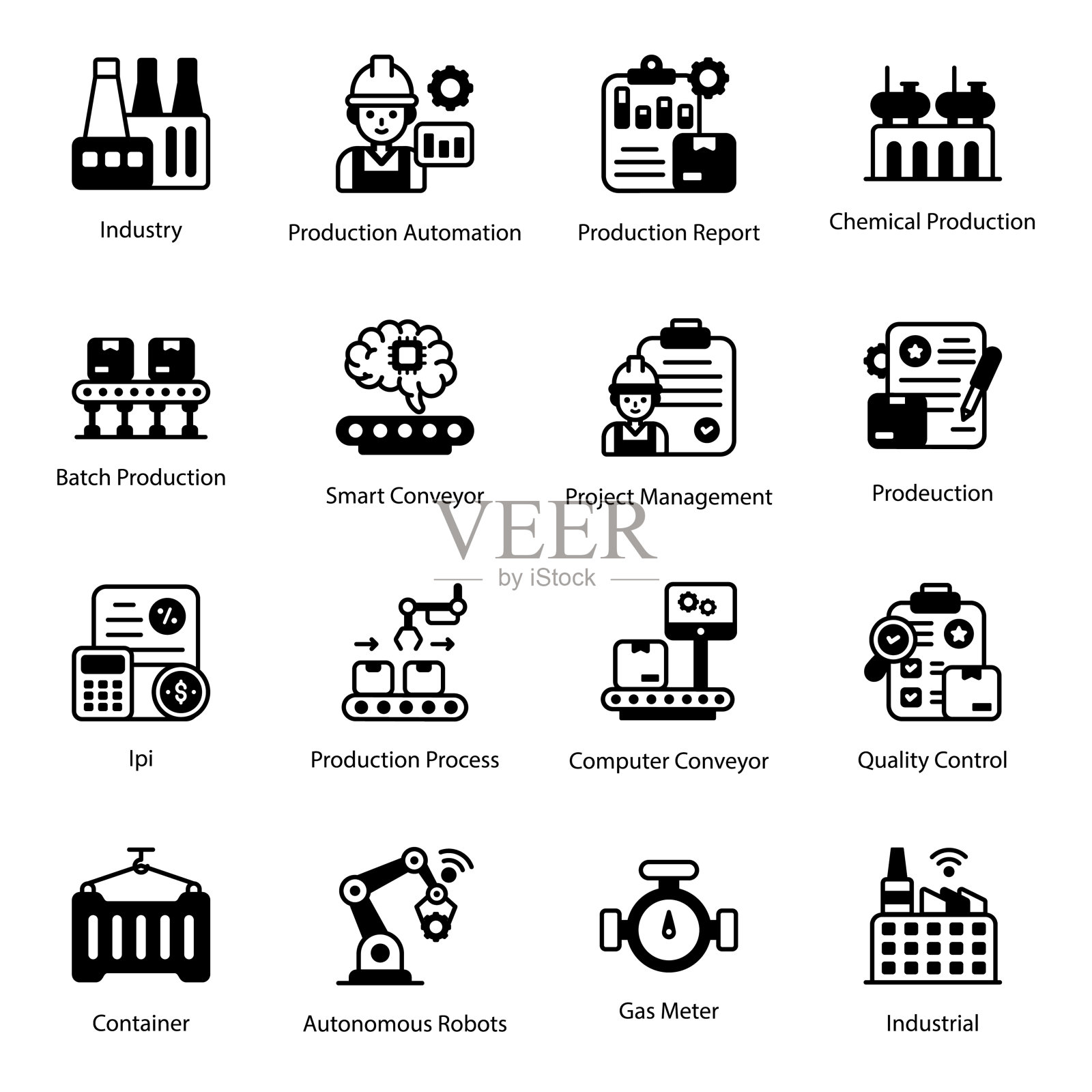 包装的工厂和生产固体图标图标素材