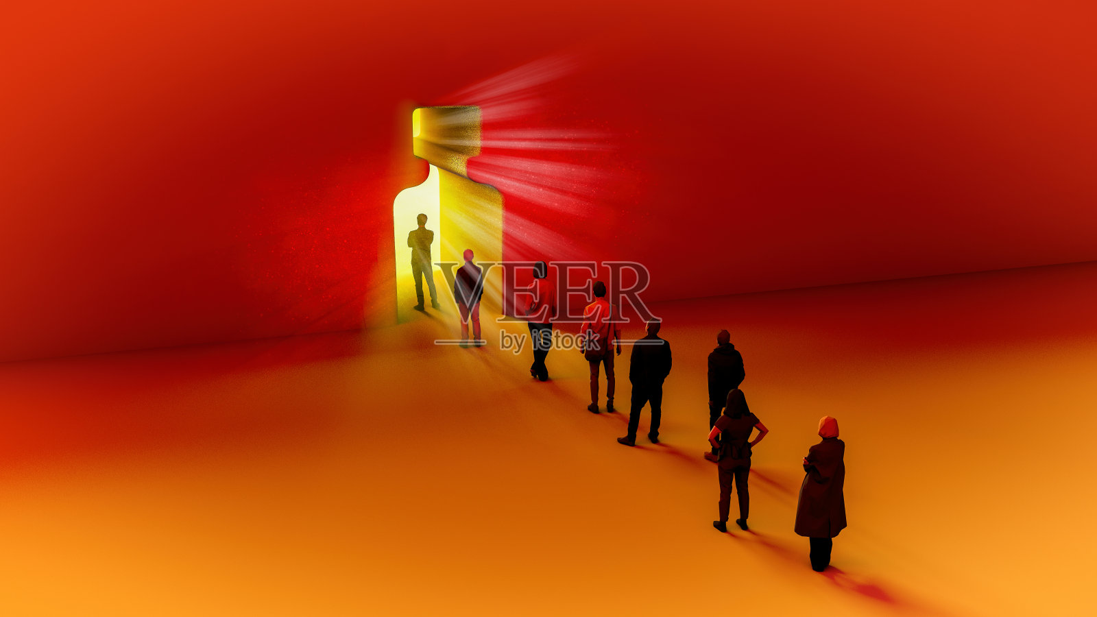 隧道尽头的曙光，冠状病毒，大流行，封锁的结束，疫苗的准备阶段。新冠肺炎治疗研究。照片摄影图片