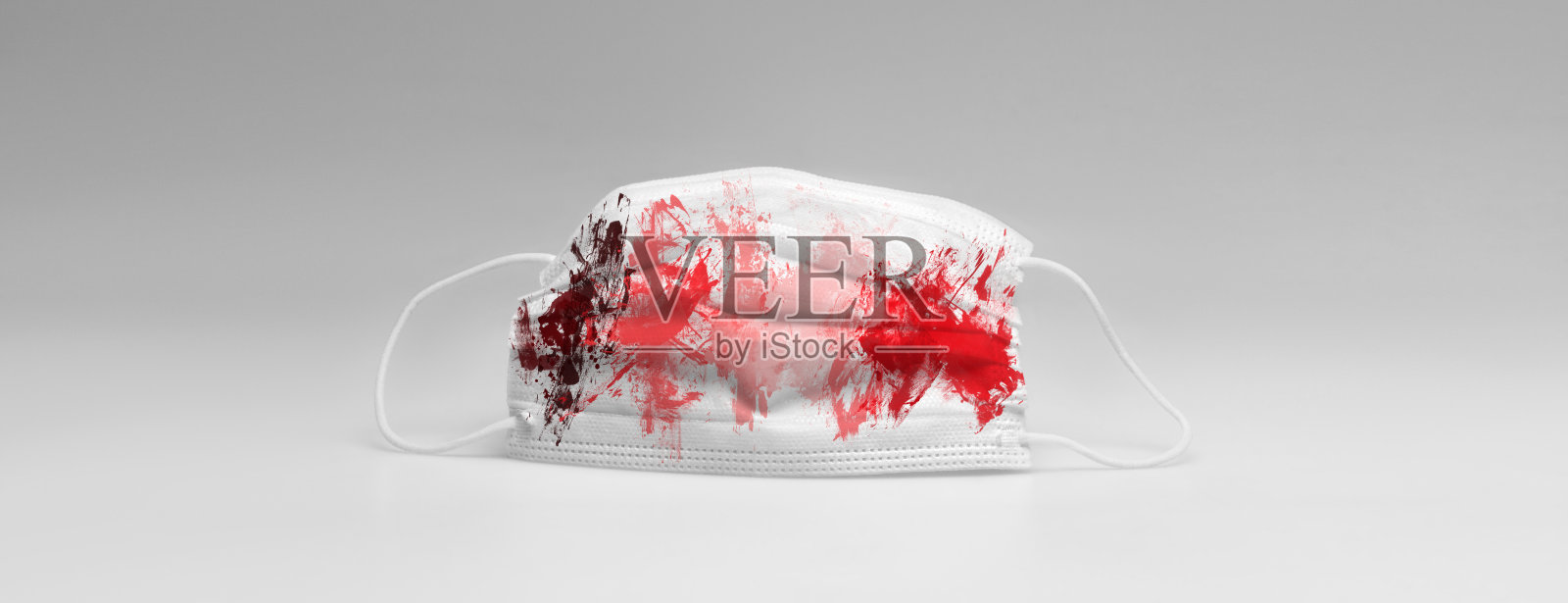 医用一次性防护口罩。医用外科口罩照片摄影图片