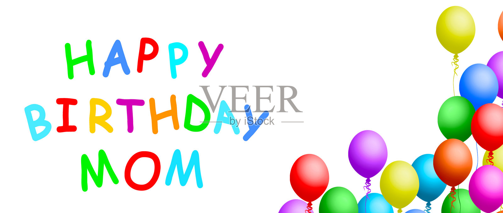 生日快乐妈妈气球照片摄影图片