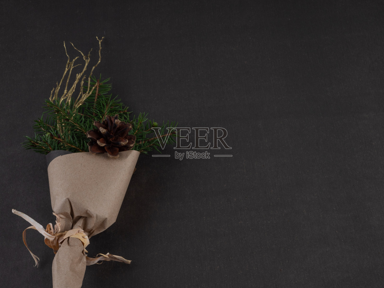 圣诞快乐，简约时尚的背景。照片摄影图片