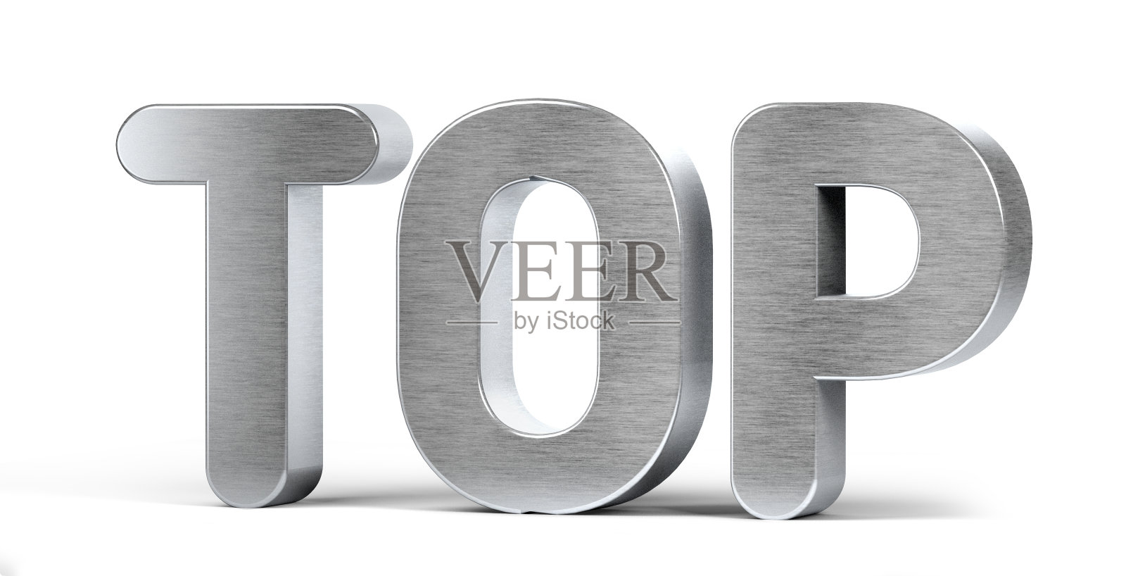 Top 3d插图上的白色背景。照片摄影图片