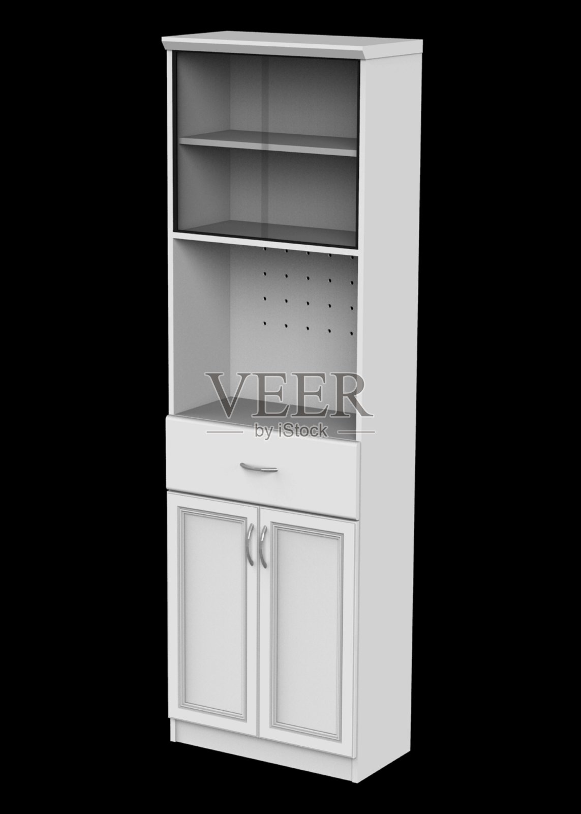 渲染三维橱柜，边板，咖啡桌家具照片摄影图片