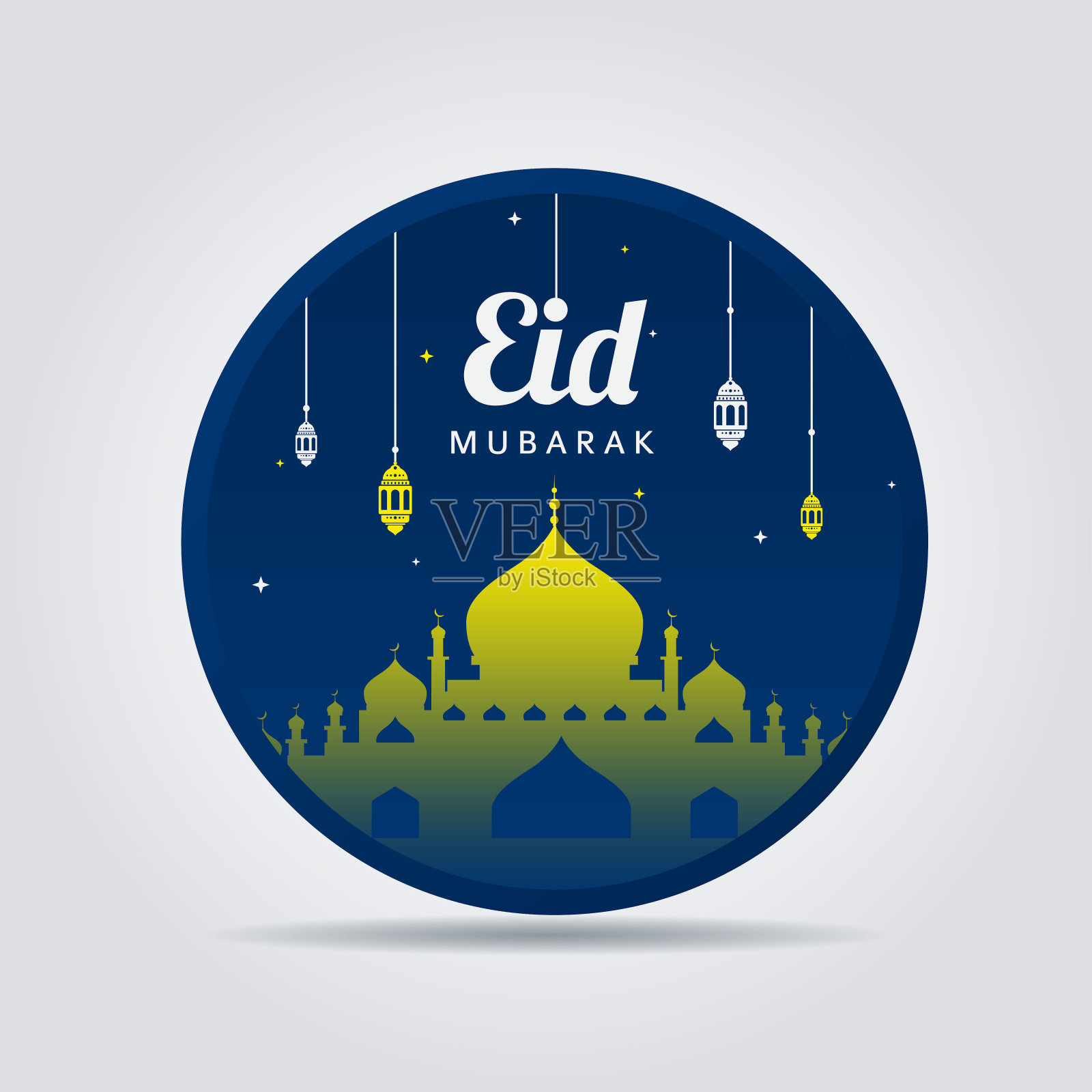 开斋节穆巴拉克伊斯兰清真寺的设计和图像设计模板素材