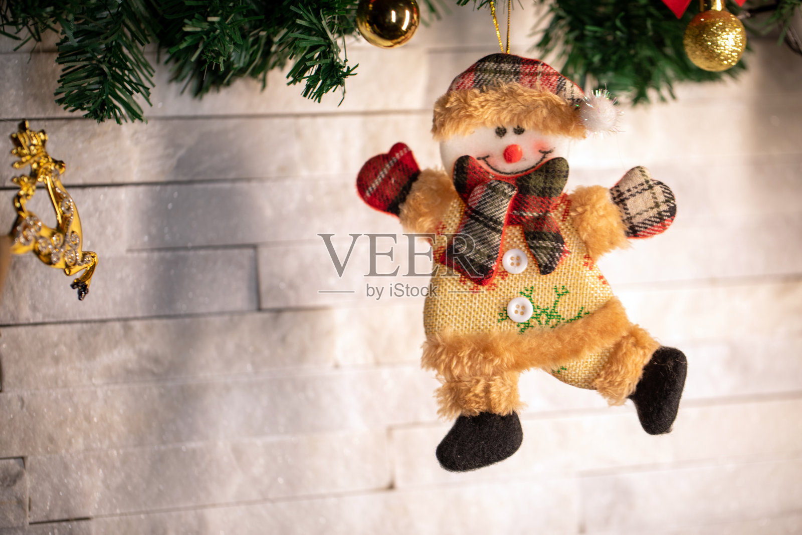 新年和圣诞节的装饰品照片摄影图片