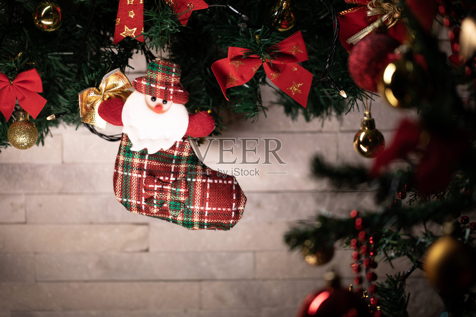 新年和圣诞节的装饰品照片摄影图片