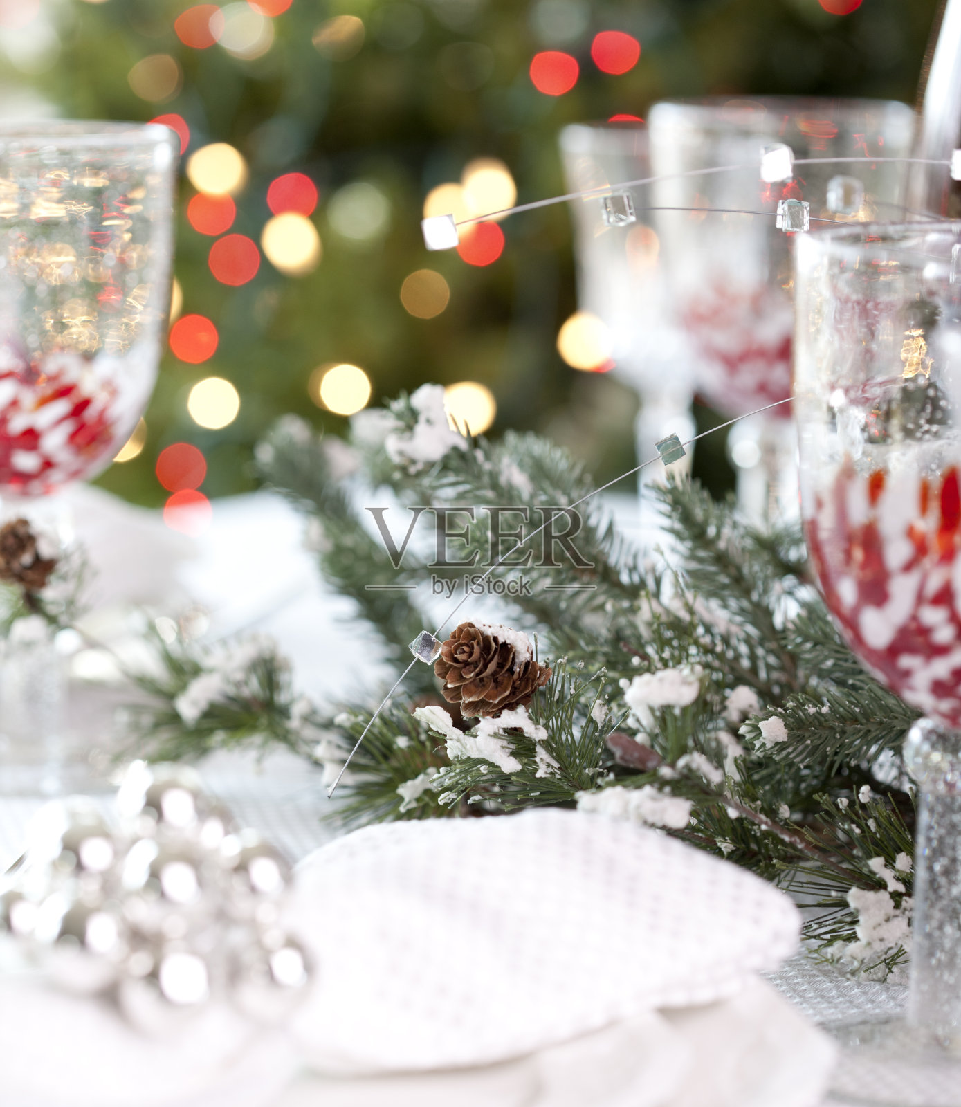 圣诞假日餐桌照片摄影图片