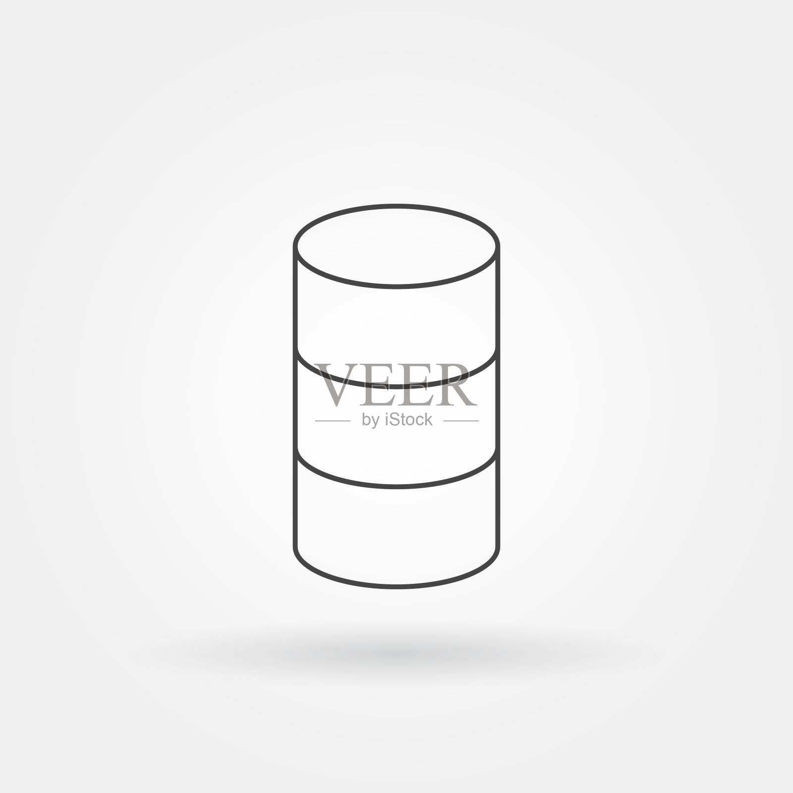 数据库图标单与现代线条或轮廓风格隔离插画图片素材