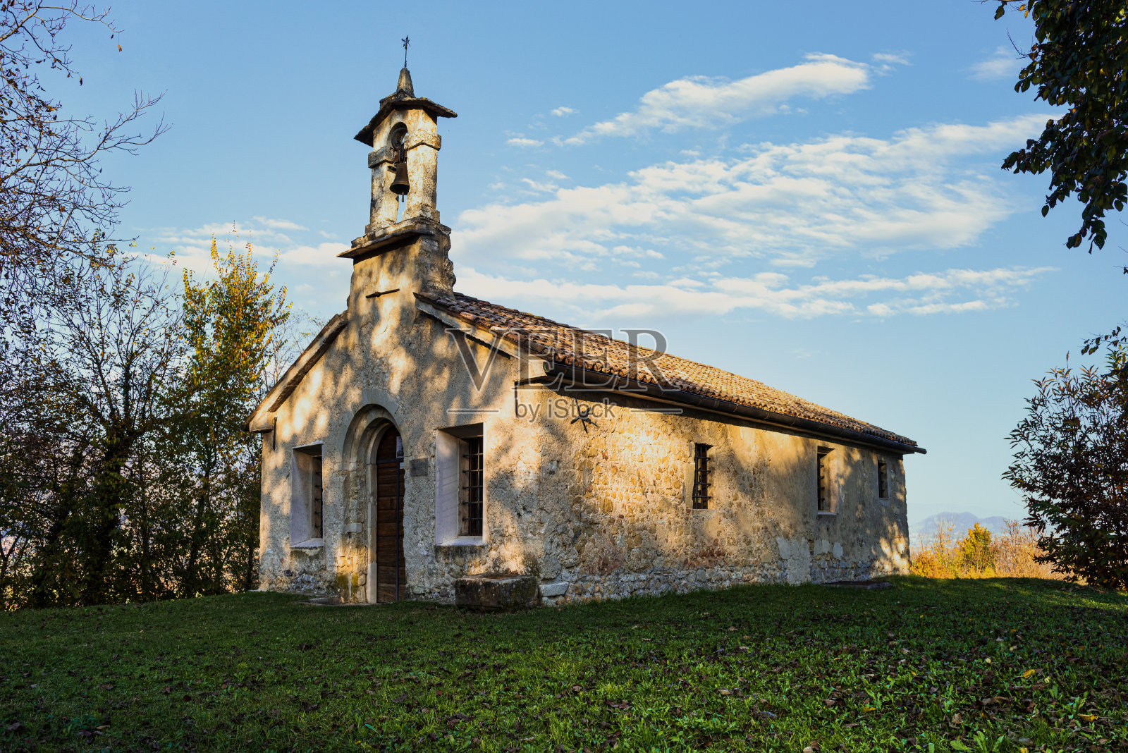Cavaso del Tomba(电视)- Castelcies - San Martino的教堂照片摄影图片