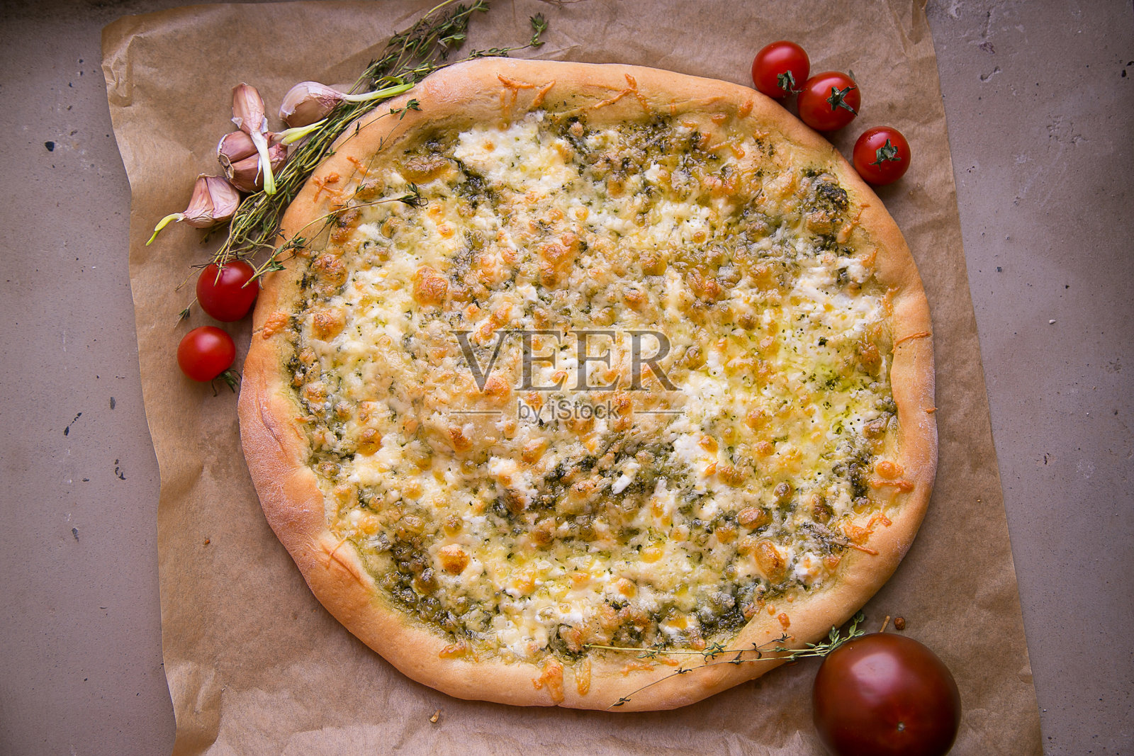 佛卡夏或白披萨照片摄影图片