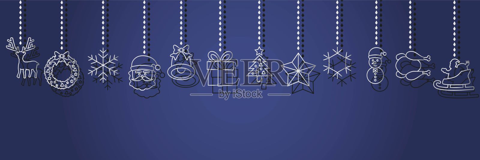 装饰圣诞图标集图形材料插画图片素材