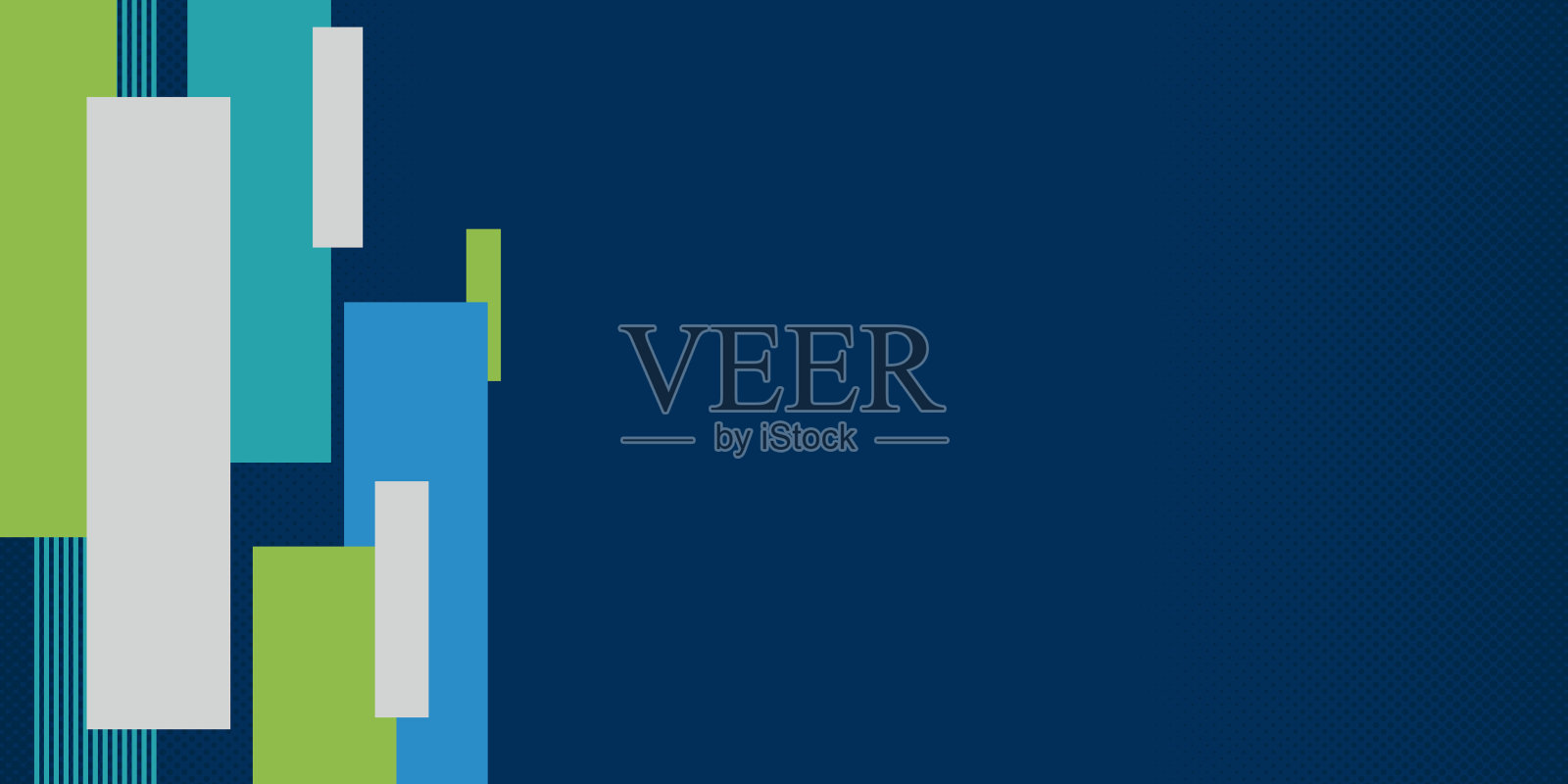 高对比度的蓝色和绿色光泽条纹。抽象技术图形横幅设计。Vector公司背景插画图片素材