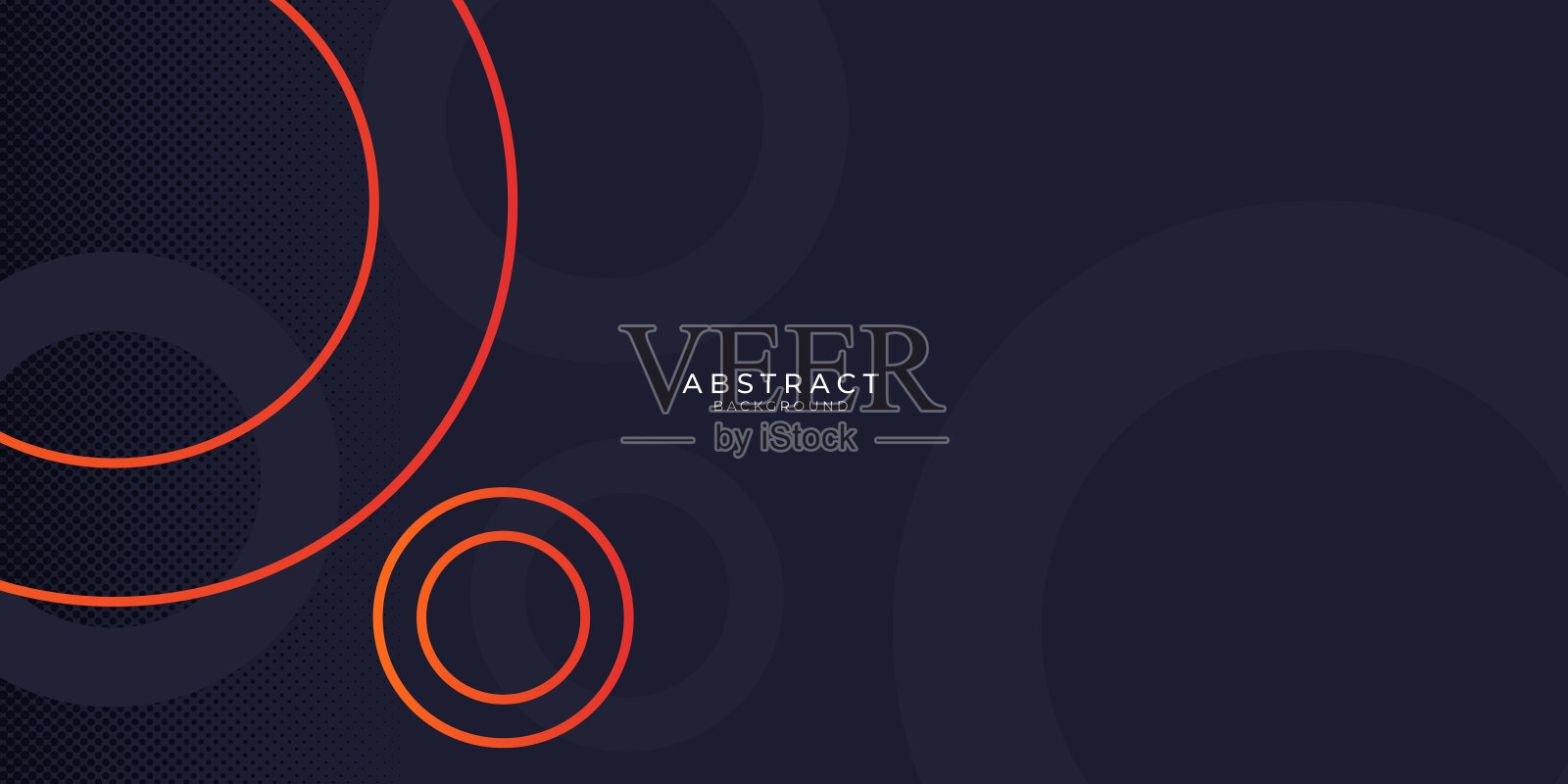 抽象的演示背景。动态深蓝色组成与橙色圆圈。矢量抽象的背景纹理设计，明亮的海报，横幅。未来科技圈背景插画图片素材
