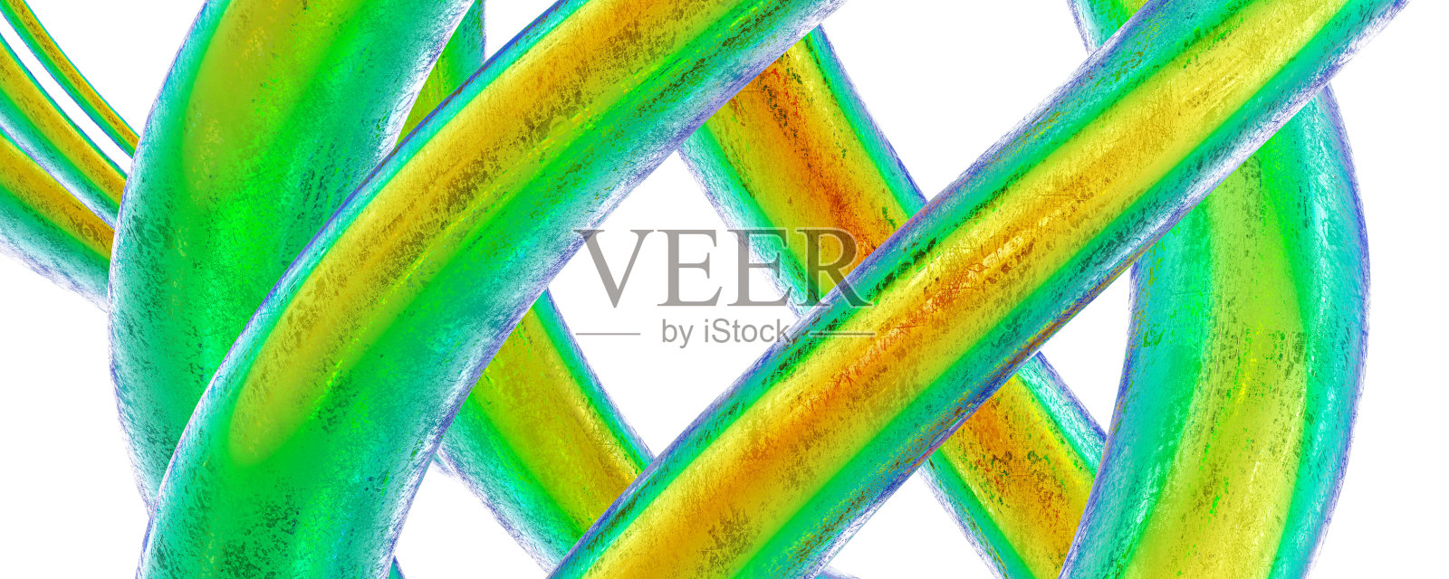 抽象的grunge未来主义金属色彩明亮的3d螺旋渲染插图照片摄影图片