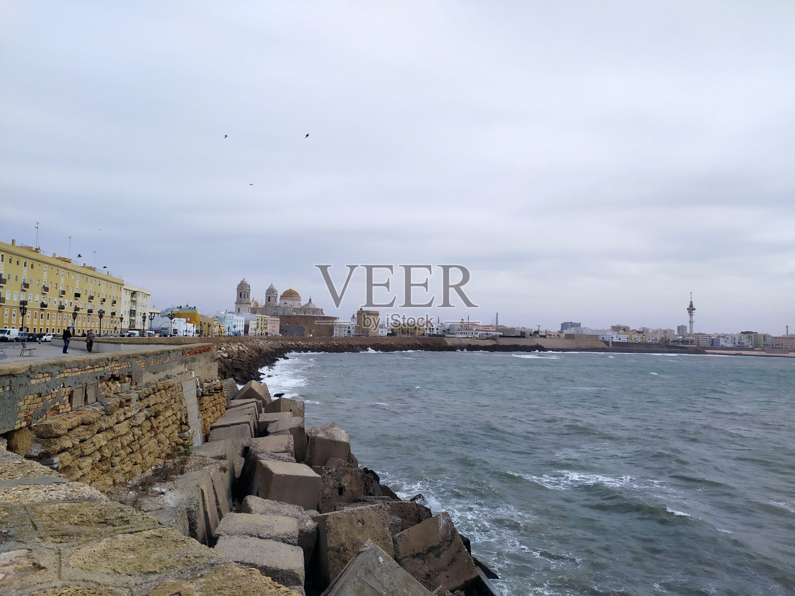 亚特兰大海滩在扎哈拉德洛斯Atunes, Cadiz, Andalusia，西班牙照片摄影图片