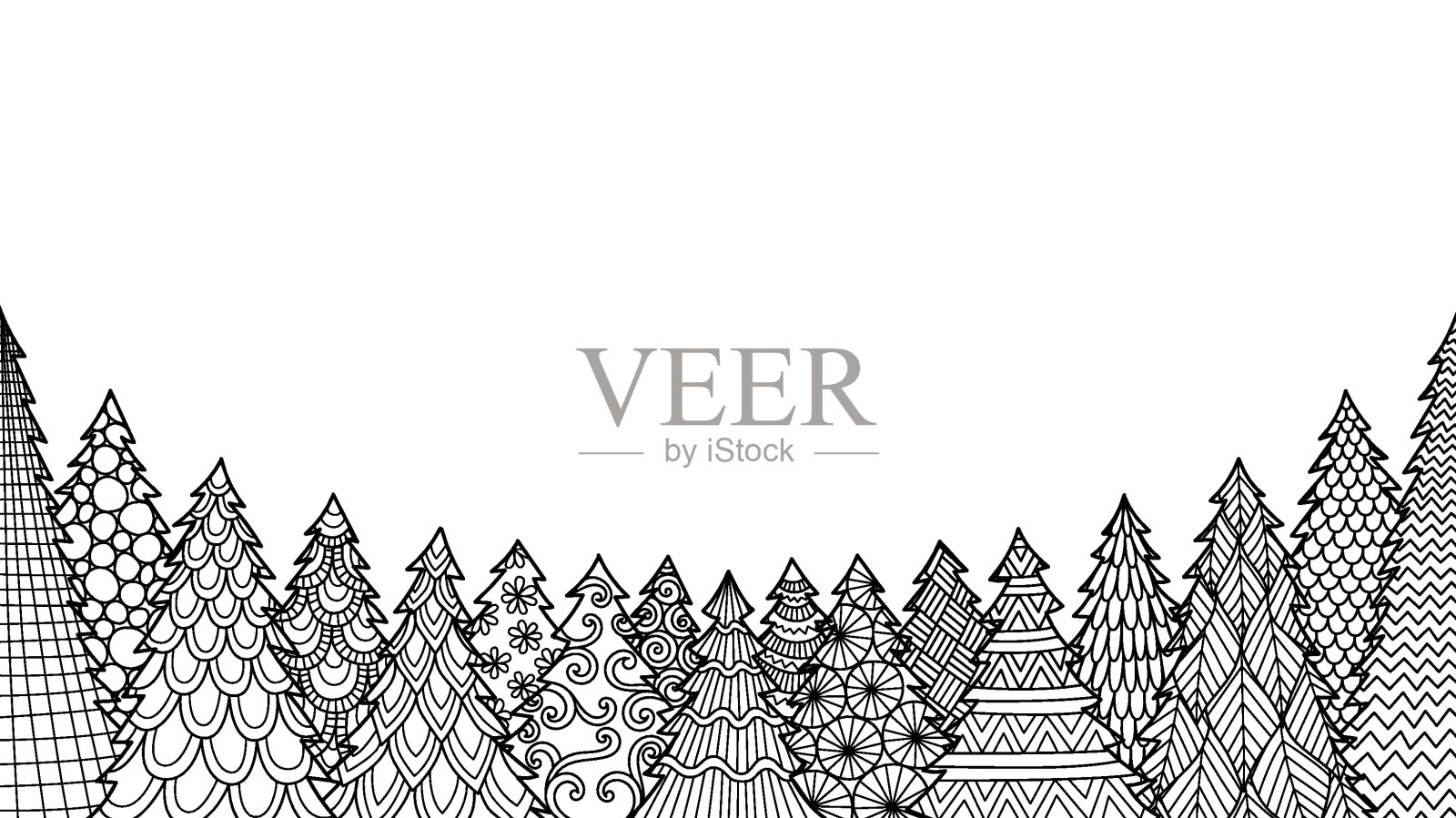 圣诞树插画图片素材