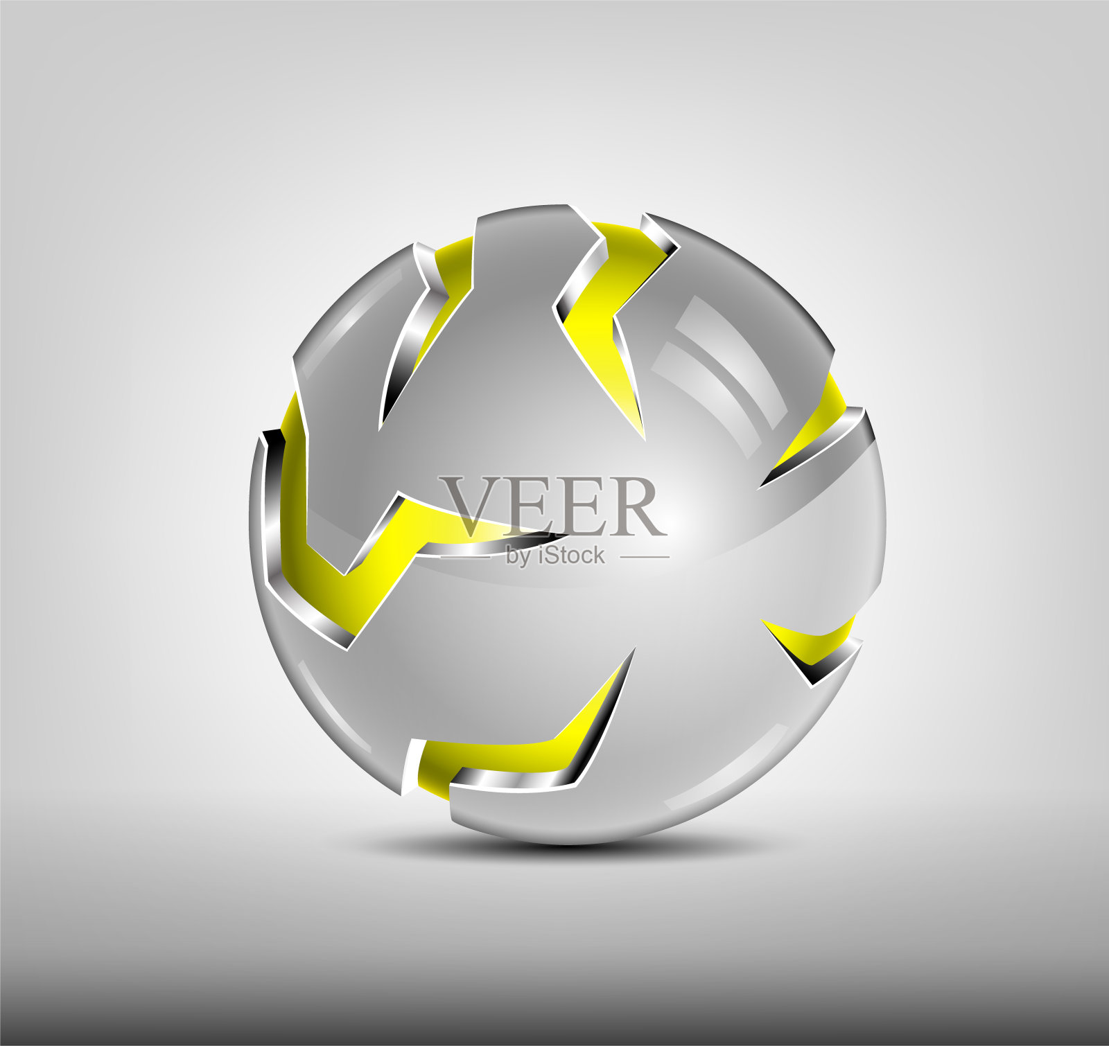 安全抽象3d标志设计。插画图片素材