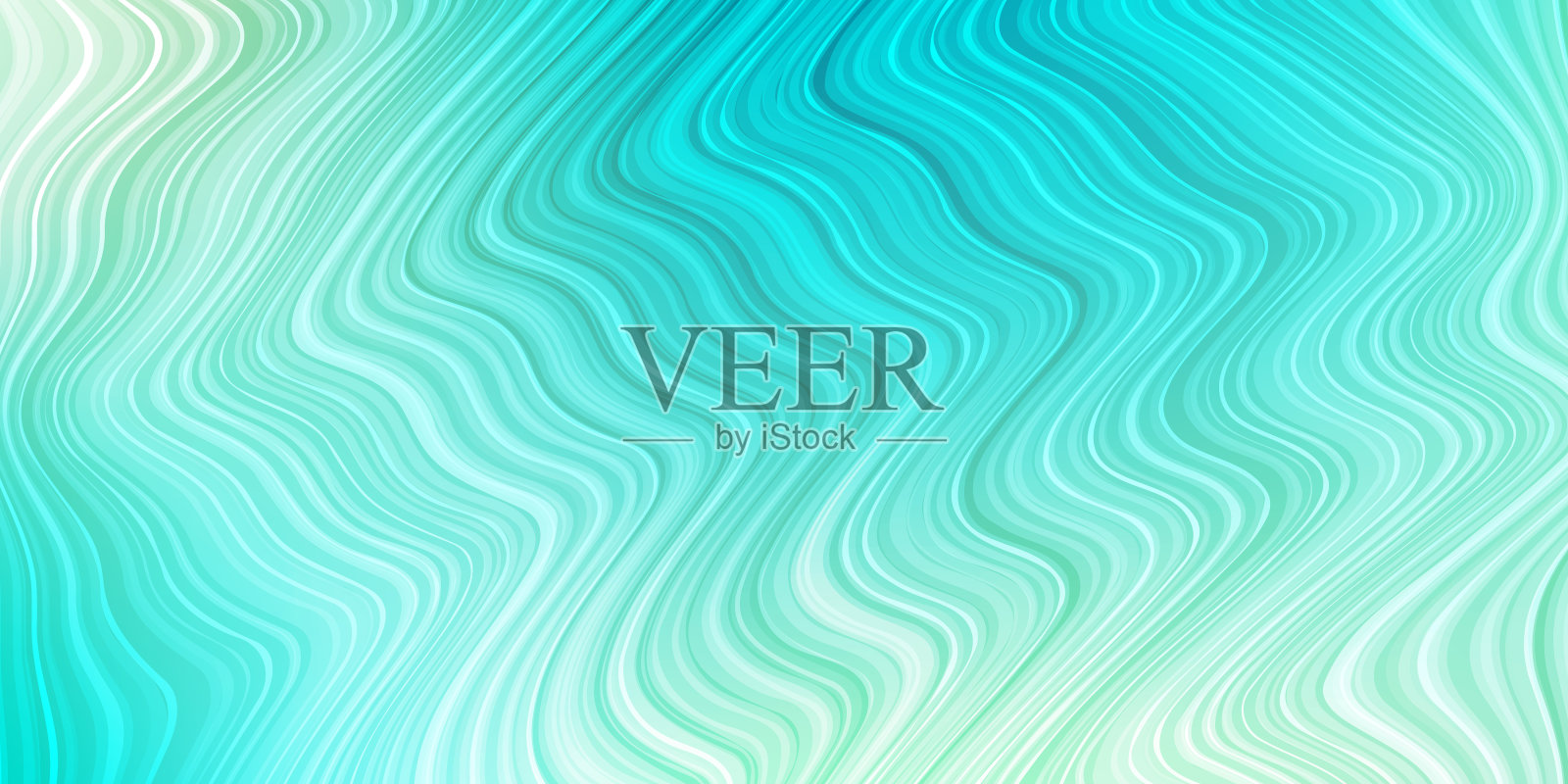 摘要液体动态潮流梯度波。流畅柔和的大理石纹理。现代绿色和蓝色波浪纹理。矢量图插画图片素材