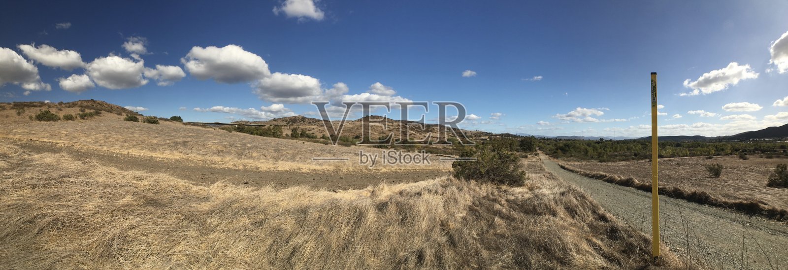 风吹草蓝天照片摄影图片