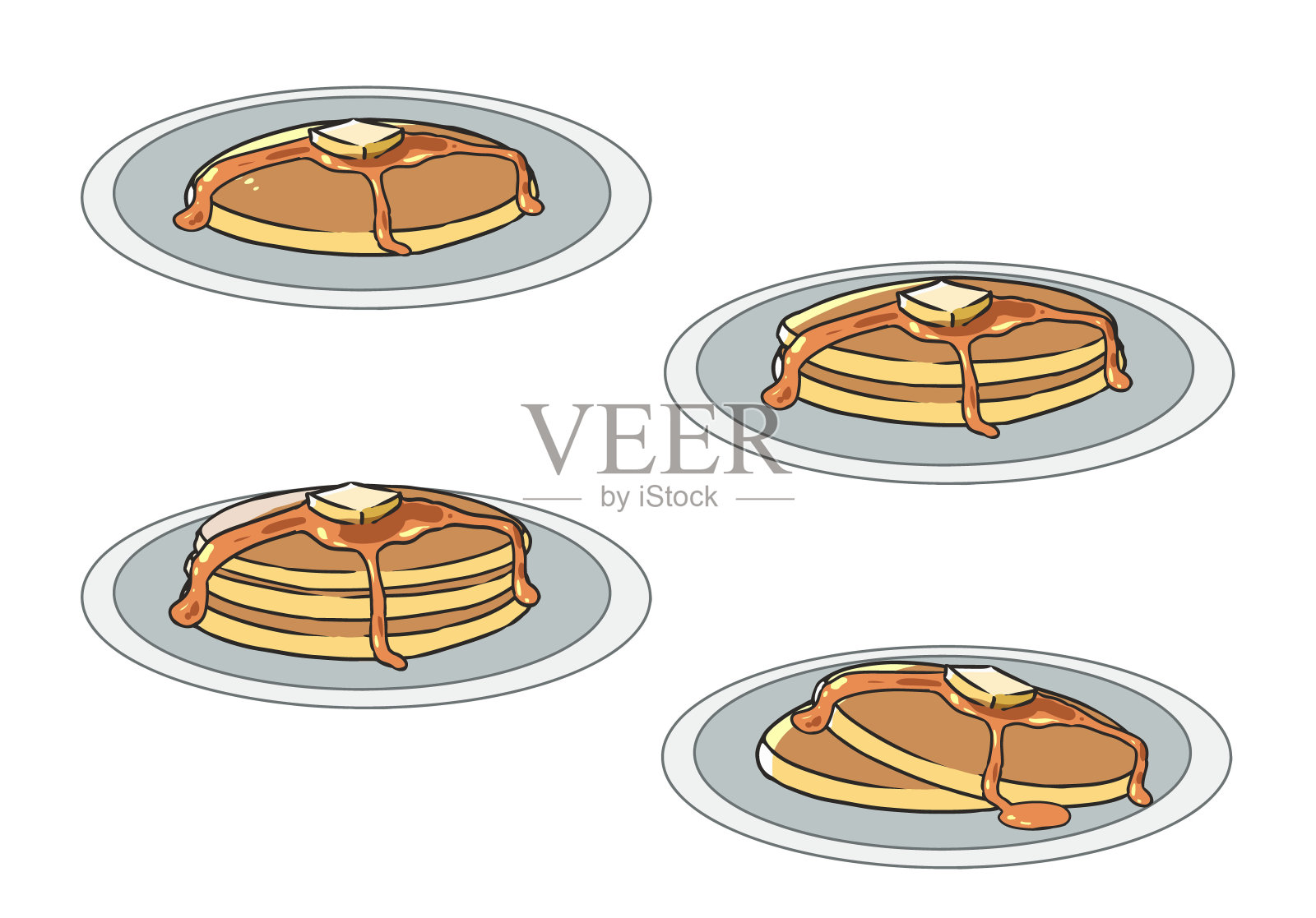 薄饼蜂蜜黄油设计元素图片