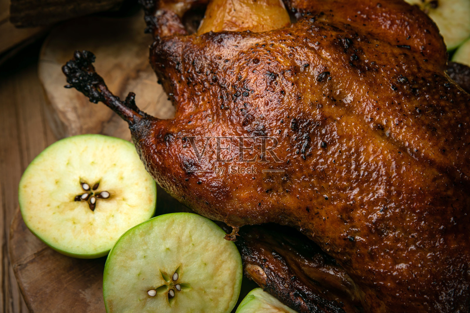 美味圣诞烤鸭照片摄影图片